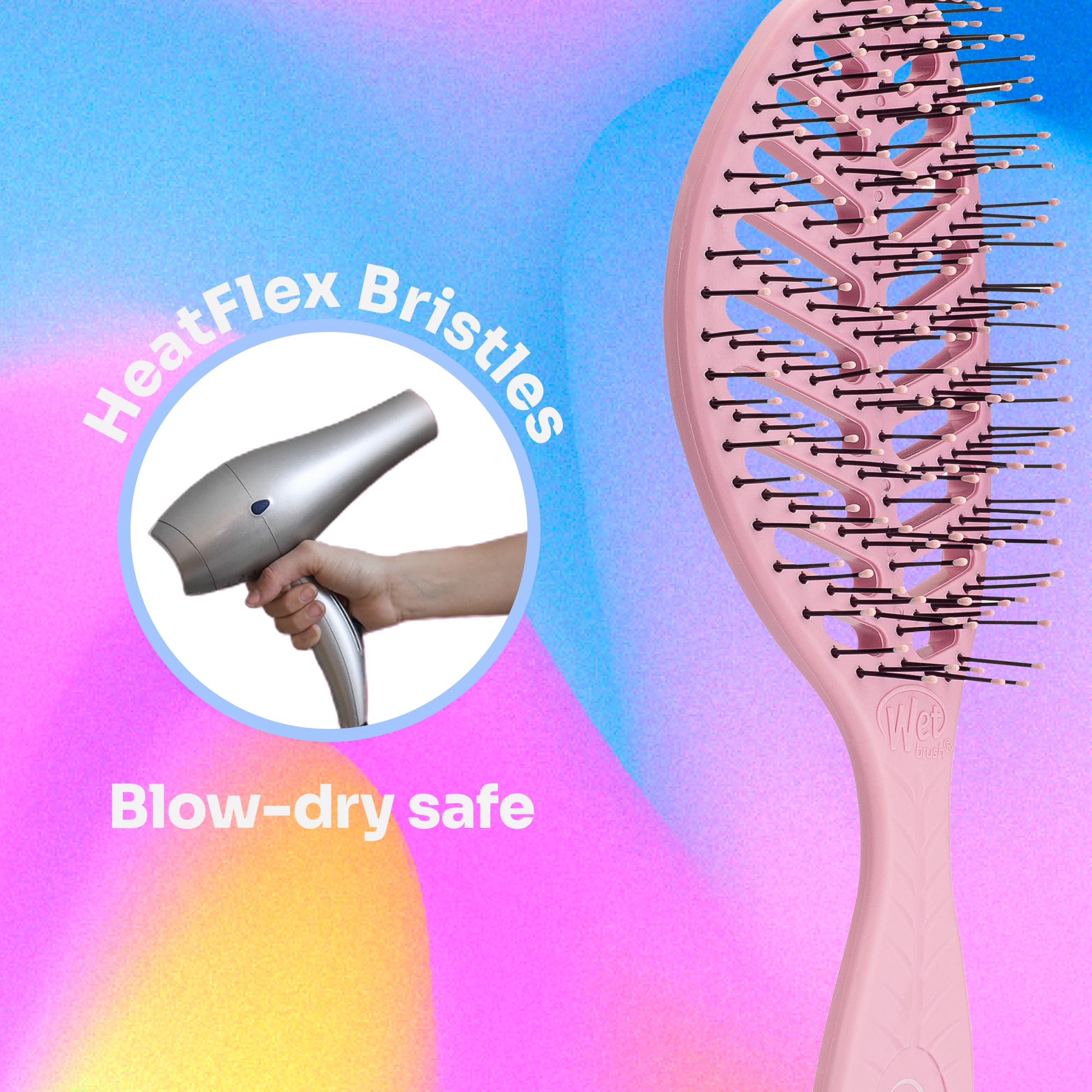 Foto 5 pulgar | Cepillo Para El Cabello Wet Brush Go Green Speed Dry Pink - Venta Internacional.