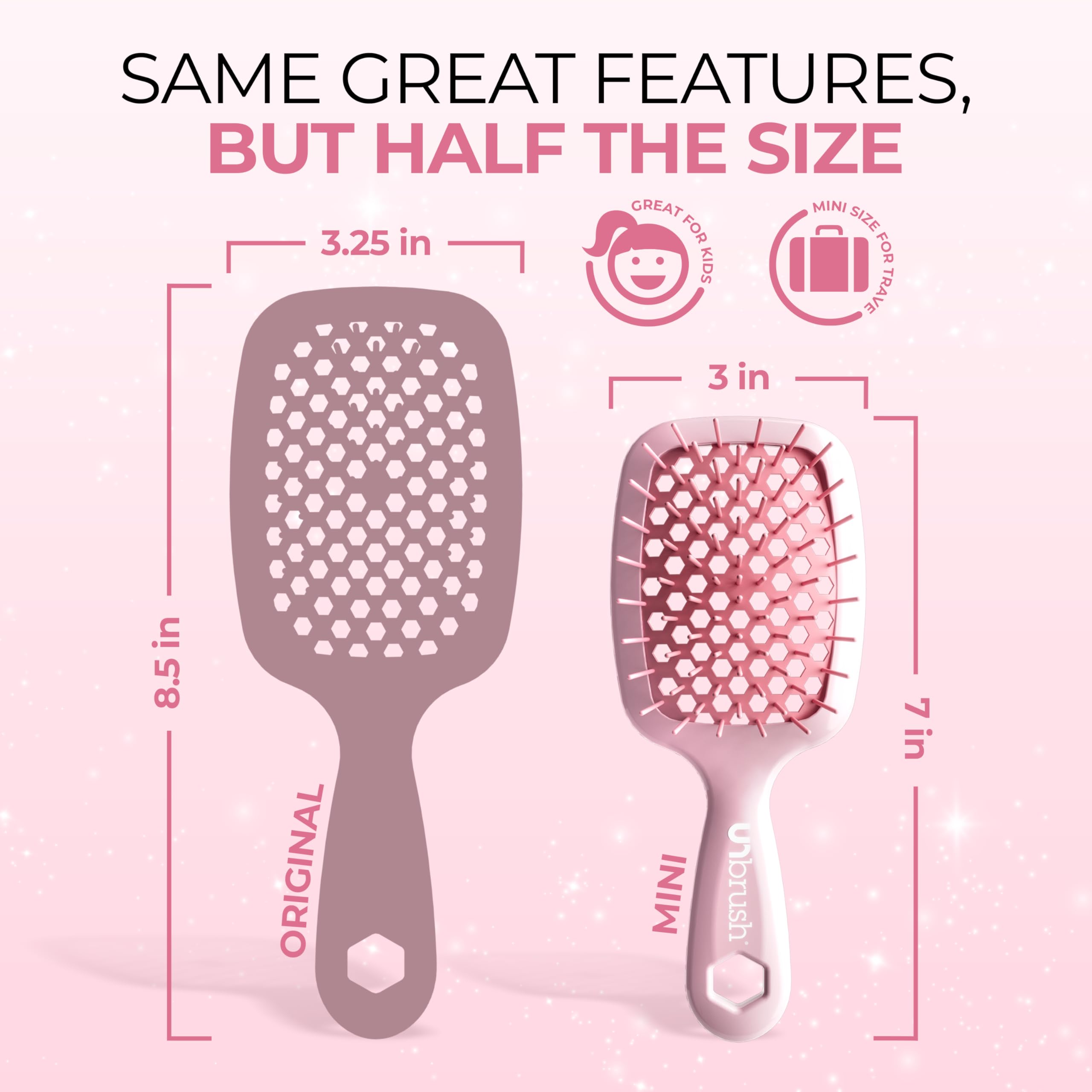 Foto 5 pulgar | Detangler Brush Fhi Heat Unbrush Mini Para Todo Tipo De Cabello - Venta Internacional.