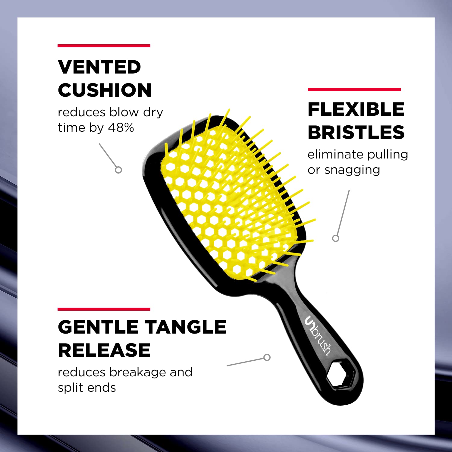 Foto 5 pulgar | Cepillo De Pelo Fhi Heat Unbrush Húmedo Y Seco, Ventilado, Desenredado - Venta Internacional.