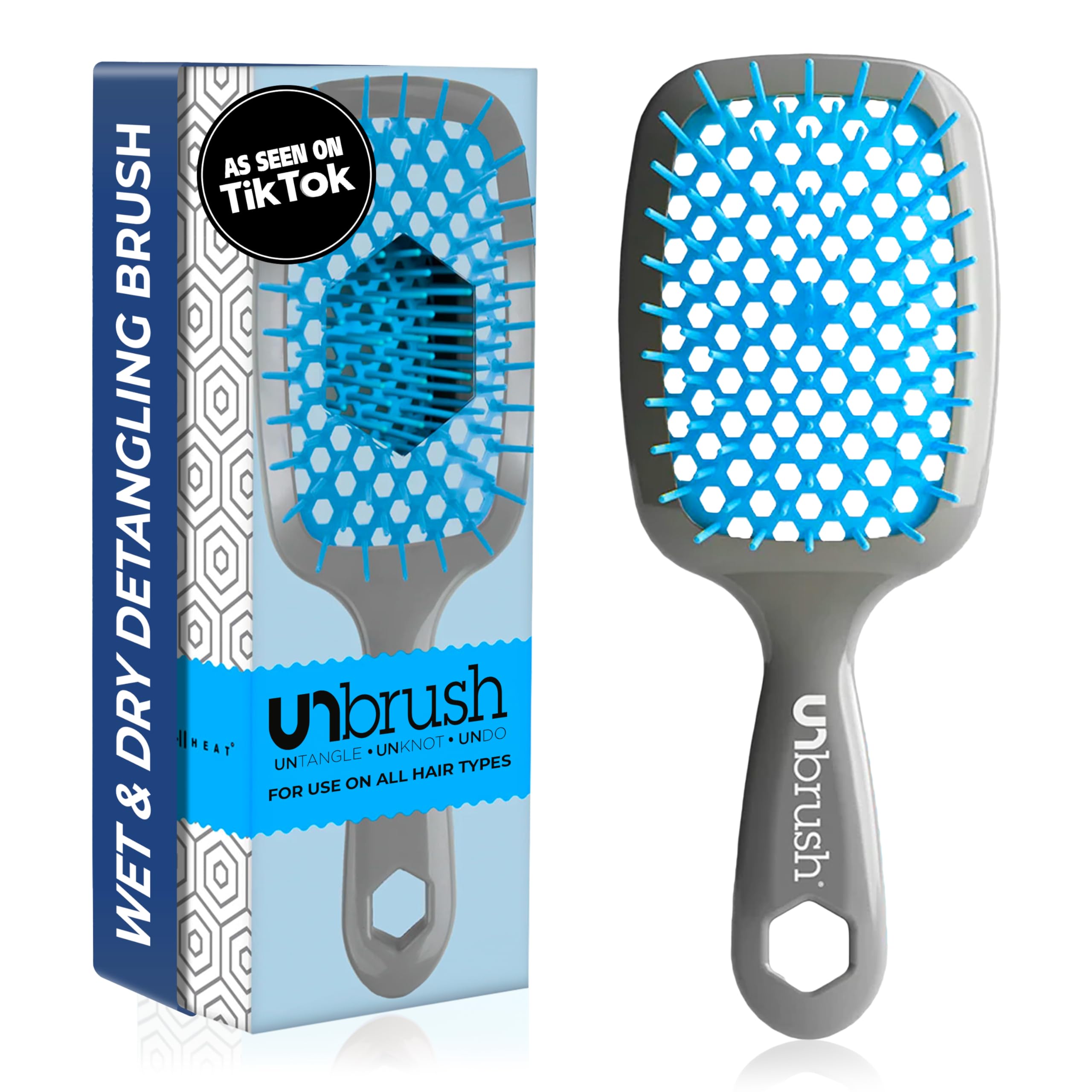 Cepillo Desenredante Fhi Heat Unbrush Para Todo El Cabello Húmedo O Seco - Venta Internacional.