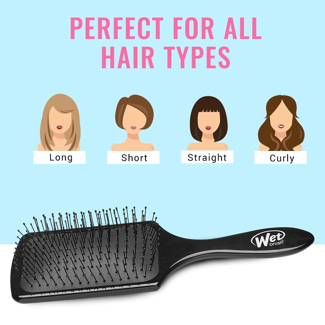 Foto 8 pulgar | Cepillo De Pelo Wet Brush Paddle Detangler Sky Para Mujeres Y Hombres - Venta Internacional.