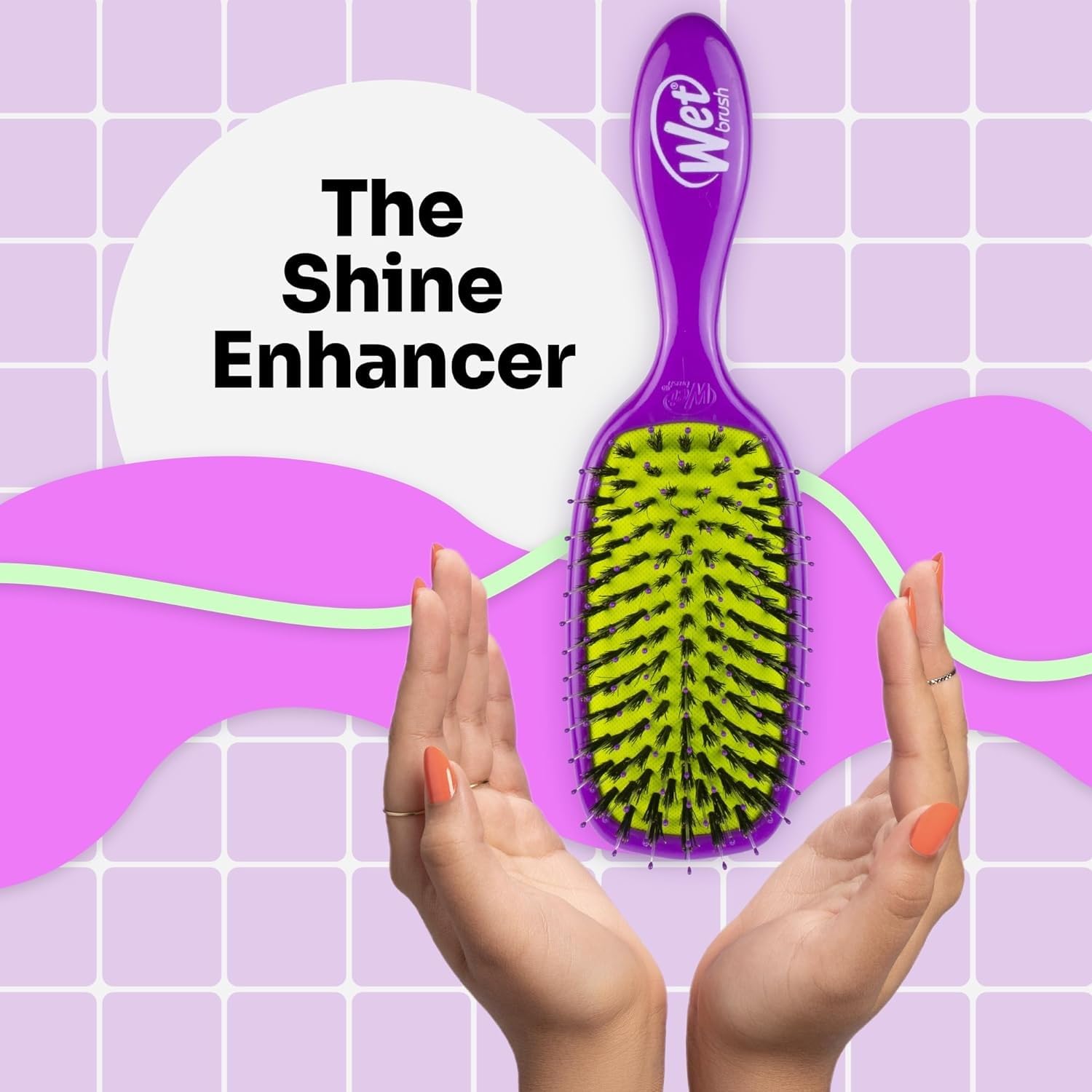 Foto 3 pulgar | Cepillo Para El Cabello Wet Brush Shine Enhancer Purple - Venta Internacional.