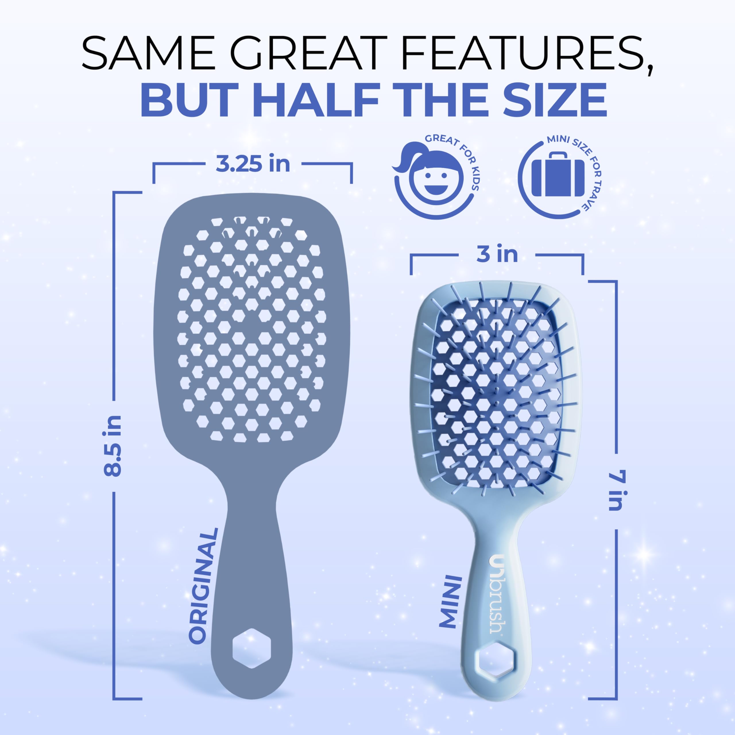 Foto 5 pulgar | Detangler Brush Fhi Heat Unbrush Mini Para Todo Tipo De Cabello - Venta Internacional.