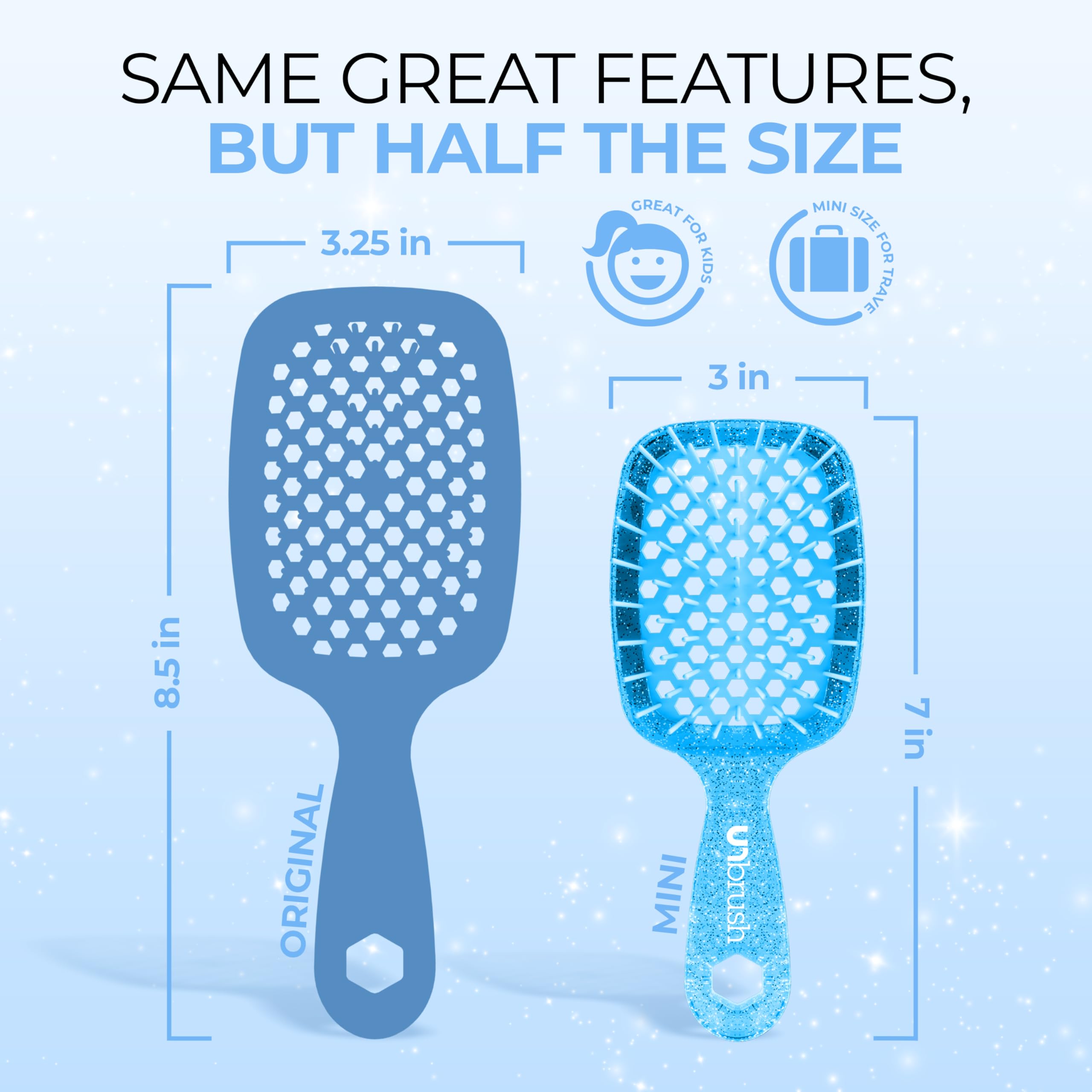 Foto 5 pulgar | Detangler Brush Fhi Heat Unbrush Mini Para Todo Tipo De Cabello - Venta Internacional.