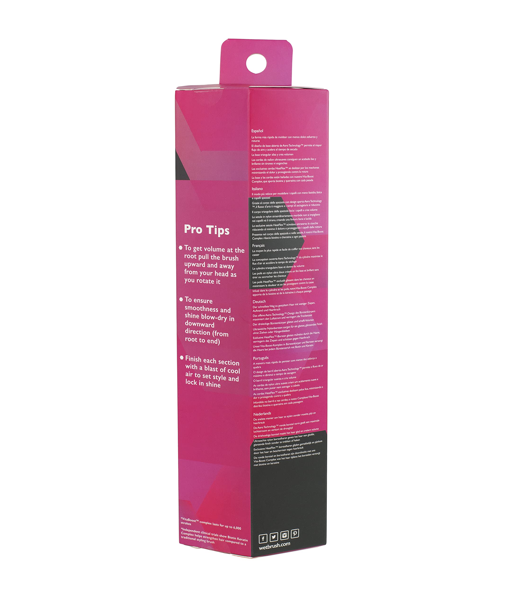 Foto 7 pulgar | Cepillo Húmedo Redondo Para Levantar Y Dar Forma A Todo Tipo De Cabello, Color Negro - Venta Internacional.
