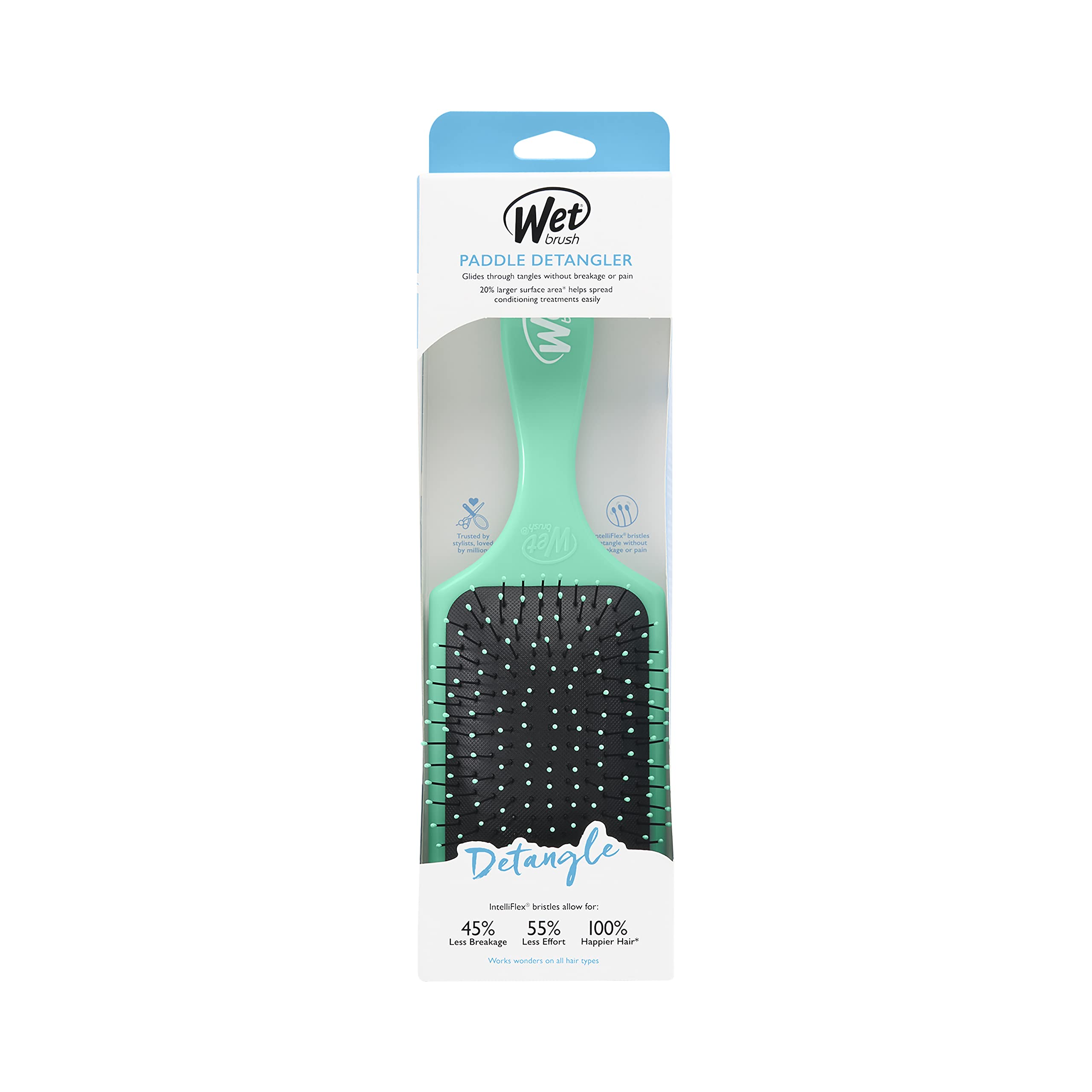 Foto 5 pulgar | Cepillo De Pelo Wet Brush Paddle Detangler Aqua Para Mujeres Y Hombres - Venta Internacional.