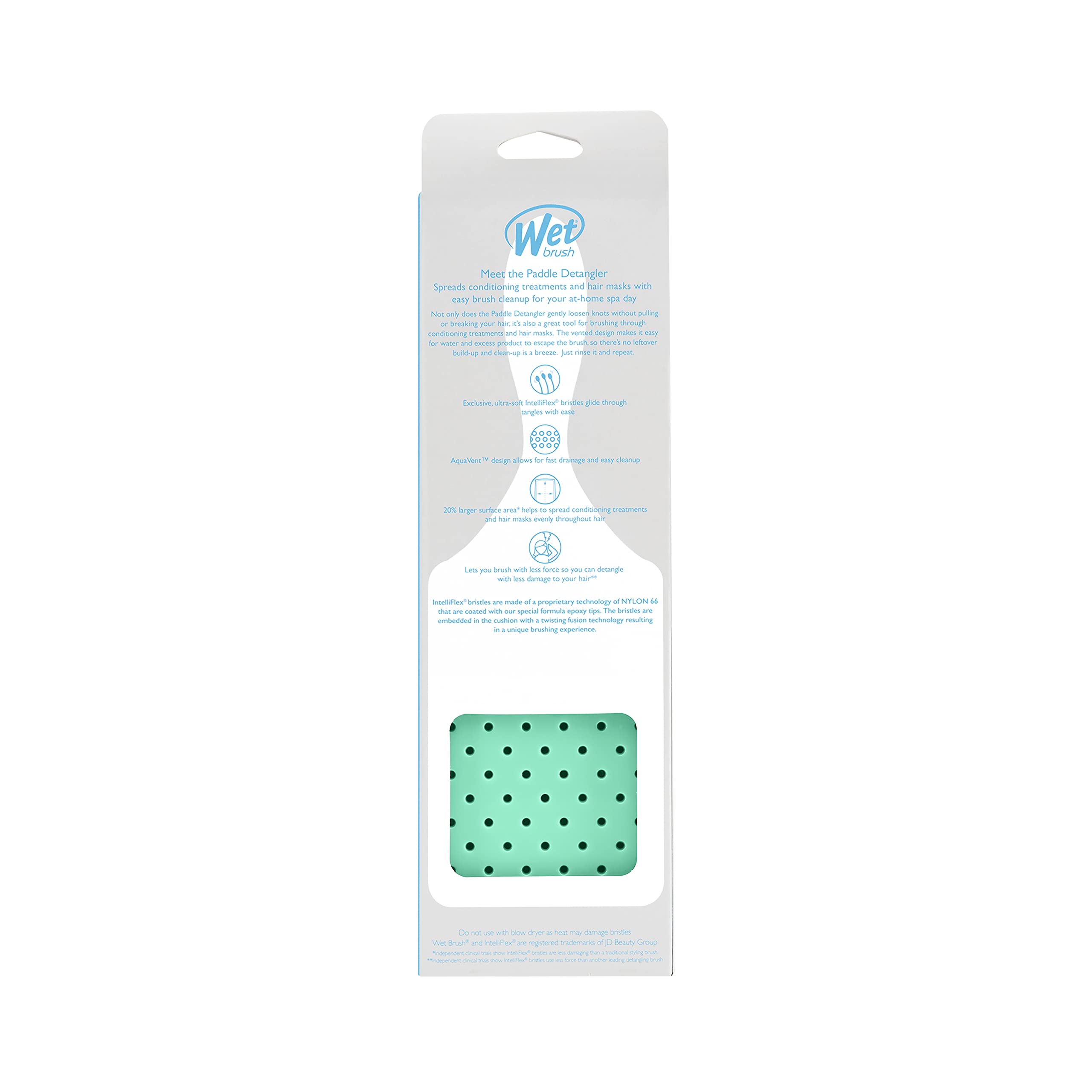 Foto 6 | Cepillo De Pelo Wet Brush Paddle Detangler Aqua Para Mujeres Y Hombres - Venta Internacional.