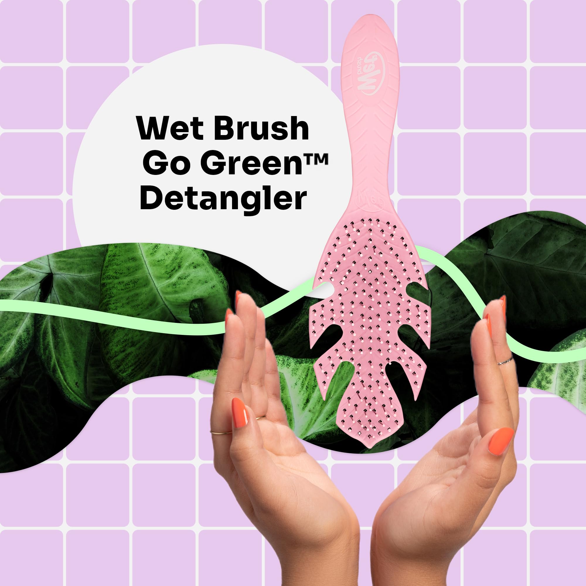 Foto 3 pulgar | Cepillo Desenredante De Cabello Wet Brush Go Green Pink - Venta Internacional.