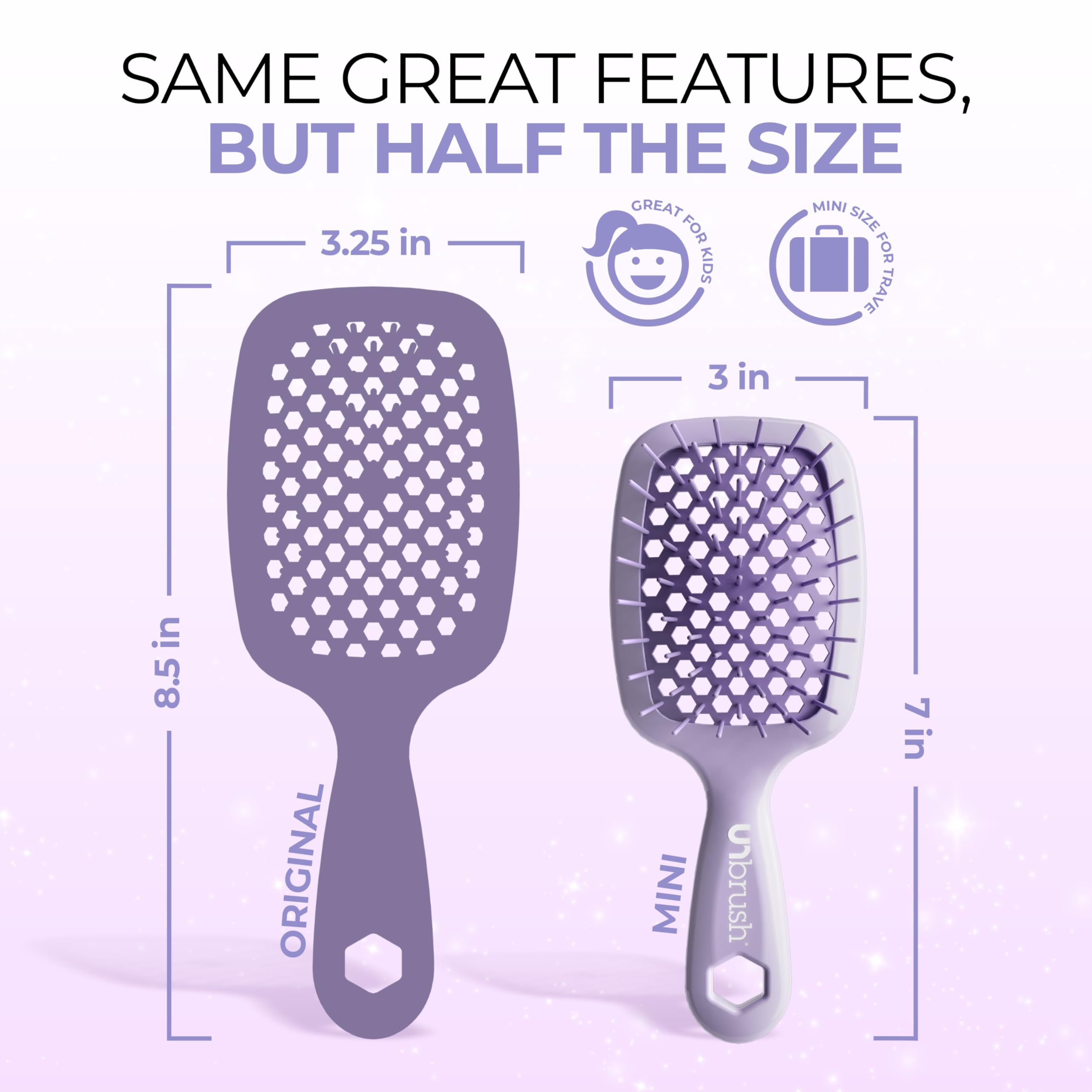 Foto 5 pulgar | Cepillo Desenredante Fhi Heat Unbrush Mini Para Todo El Cabello Húmedo O Seco - Venta Internacional.