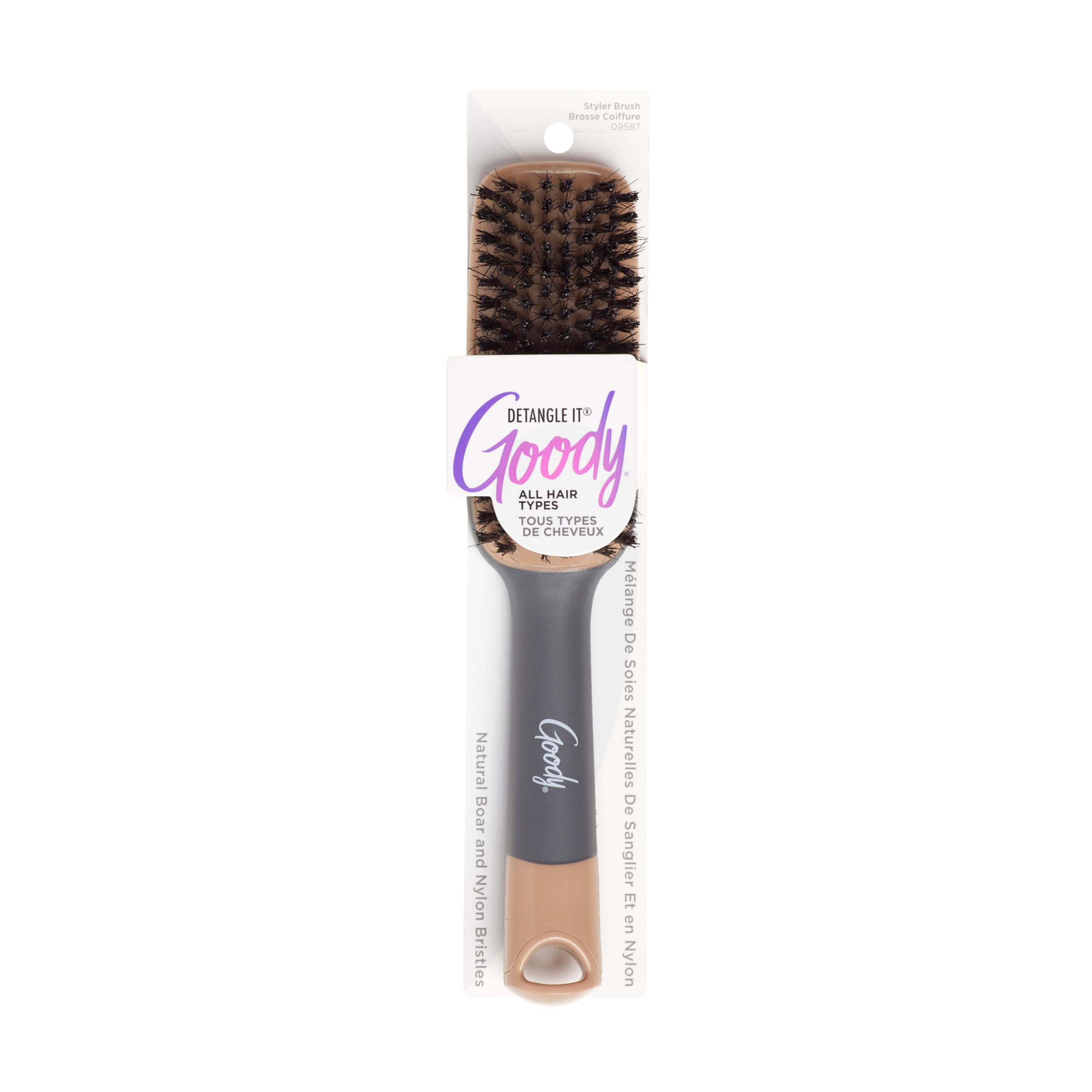 Foto 2 pulgar | Cepillo De Pelo Goody Straight Talk Boar Bristle Gris/azul - Venta Internacional.