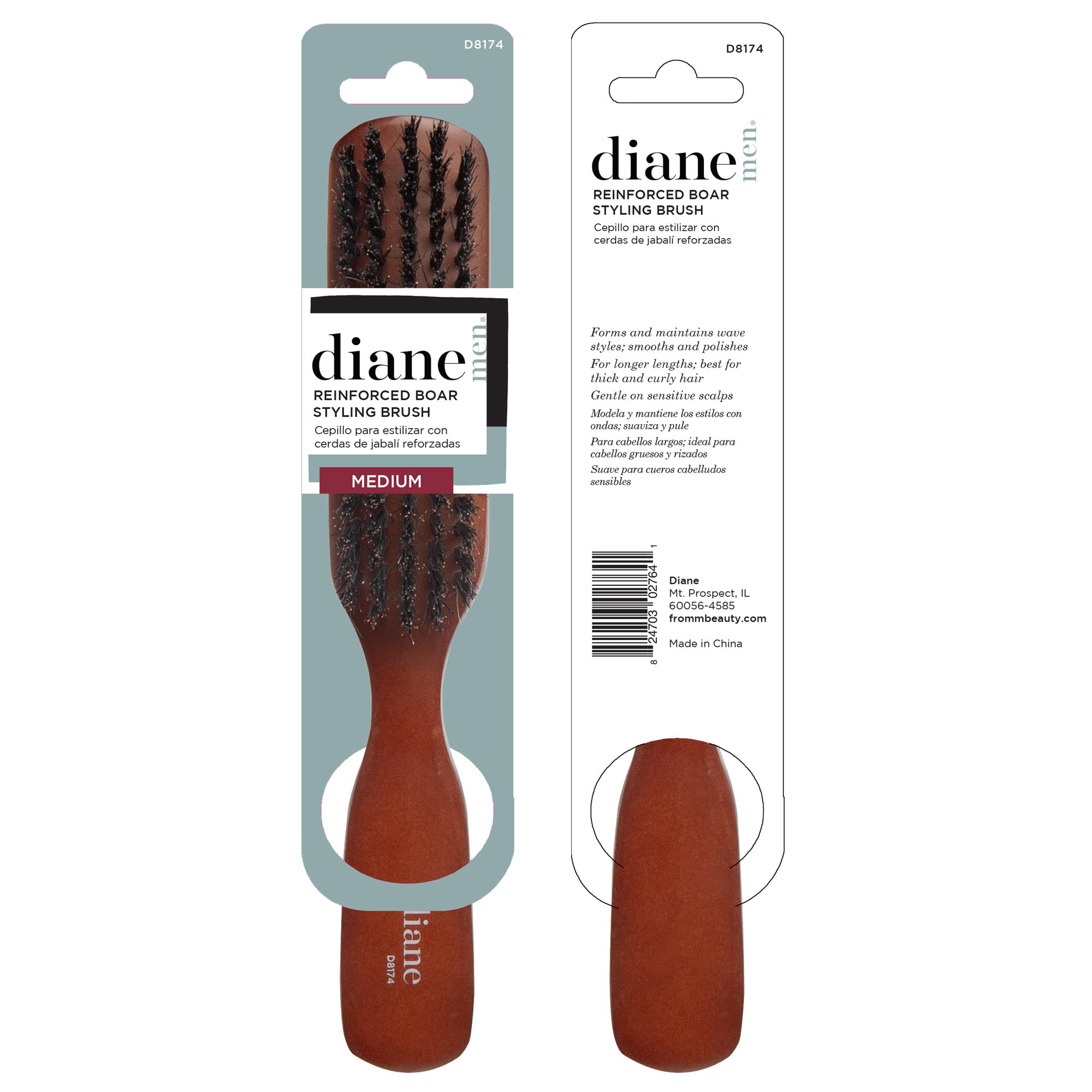 Foto 7 pulgar | Brocha De Peinado Diane Reinforced Boar Bristle Para Hombre - Venta Internacional.