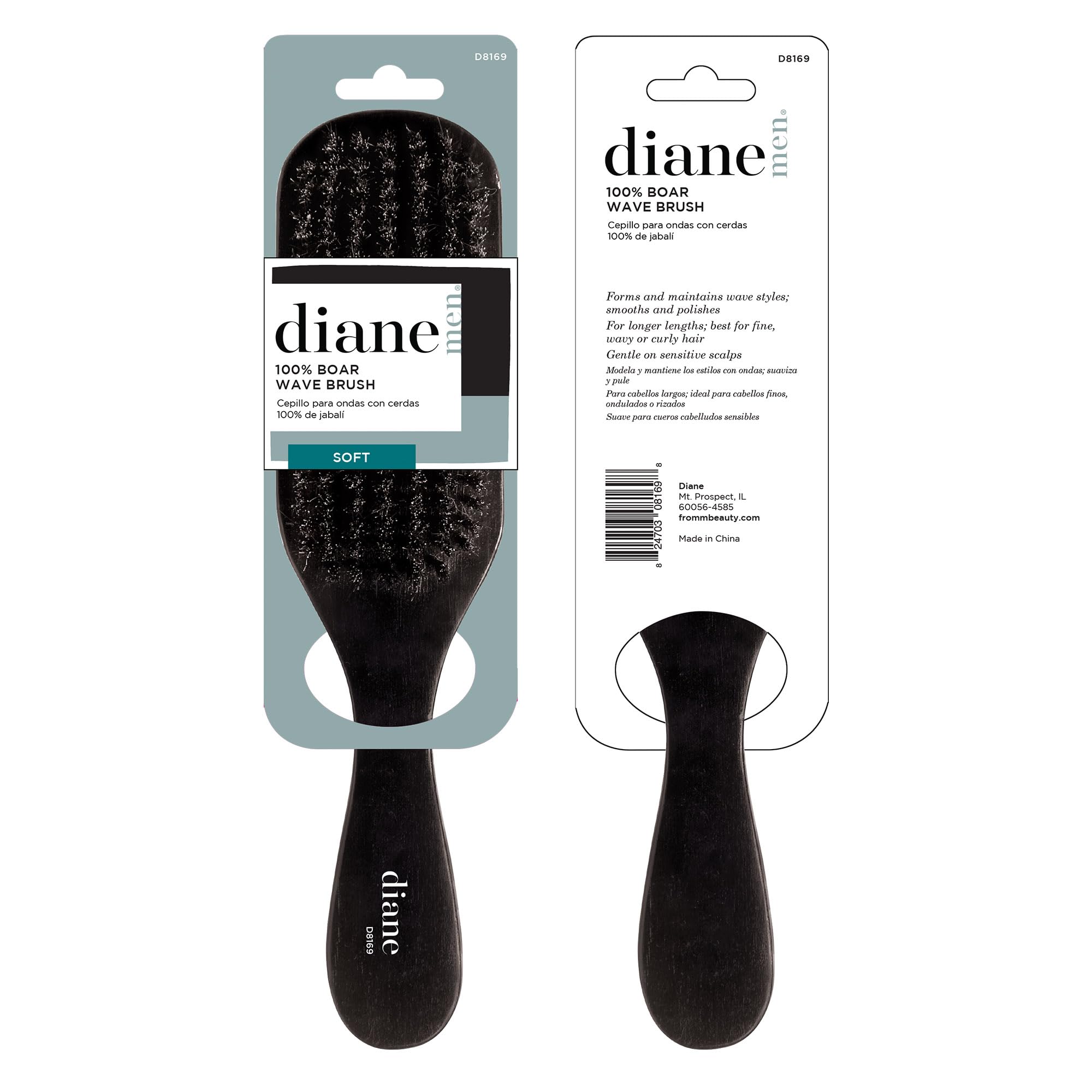 Foto 6 pulgar | Cepillo De Pelo Diane Boar Bristle Para Hombre Y Mujer - Venta Internacional.