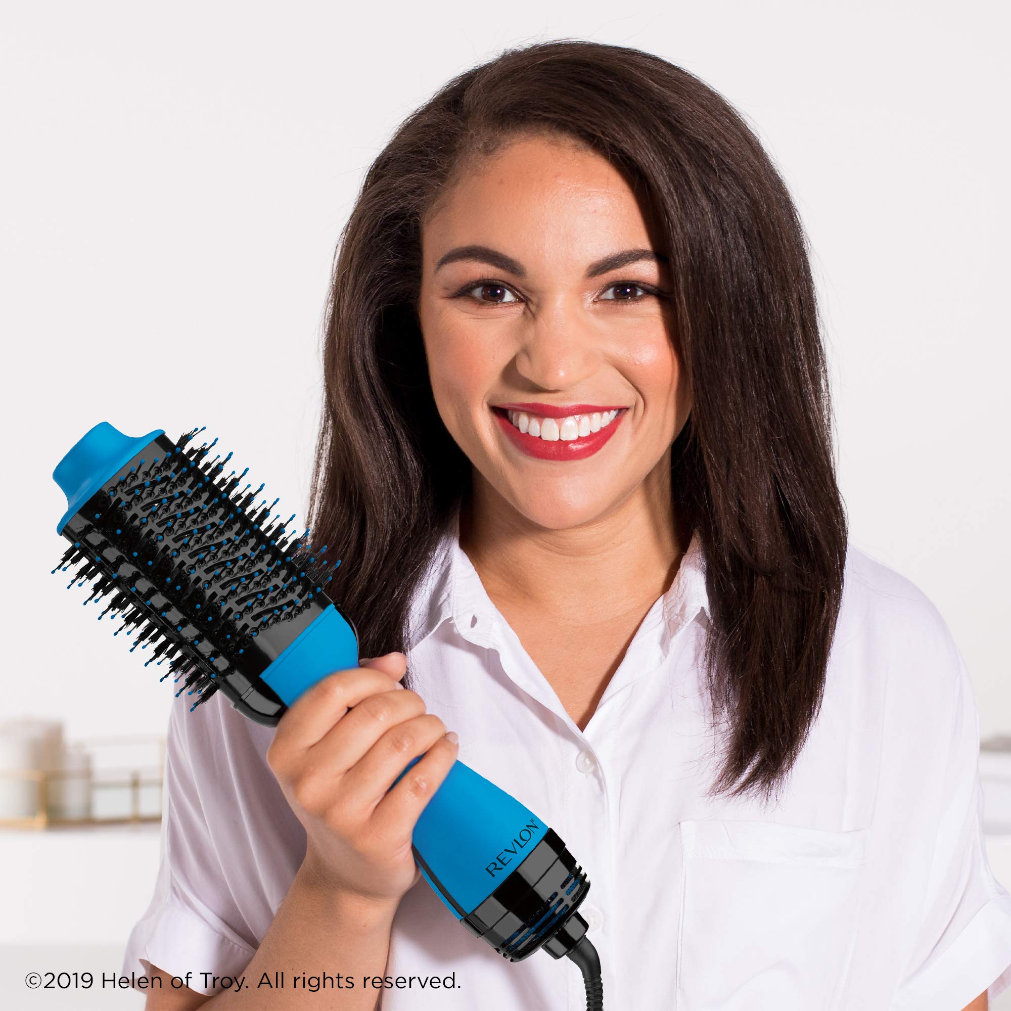 Foto 7 | Secador de Pelo Y Voluminizador Hot Air Brush Revlon One Step Blue - Venta Internacional