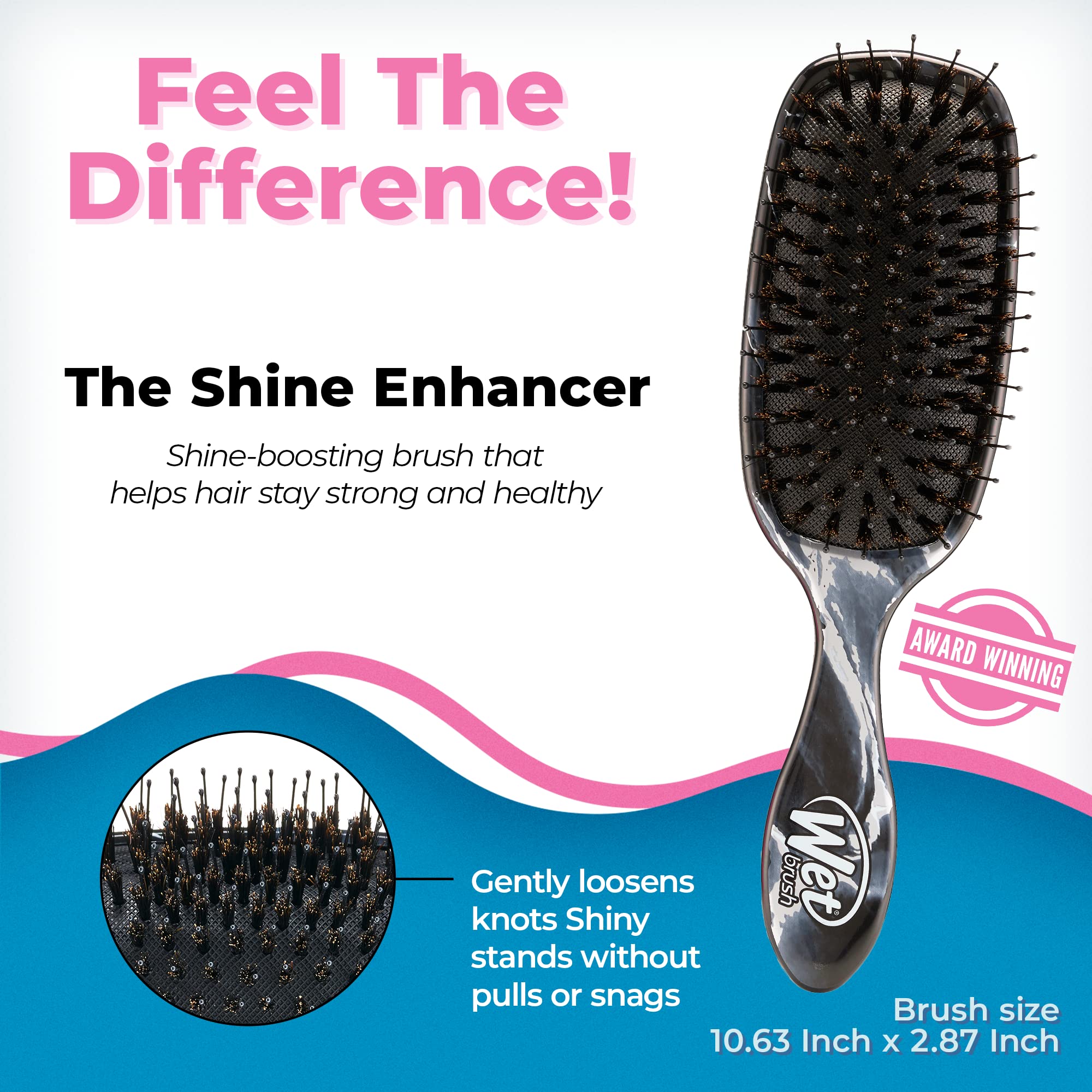 Foto 3 pulgar | Paddle Brush Wet Brush Shine Enhancer Mármol Onyx - Venta Internacional.