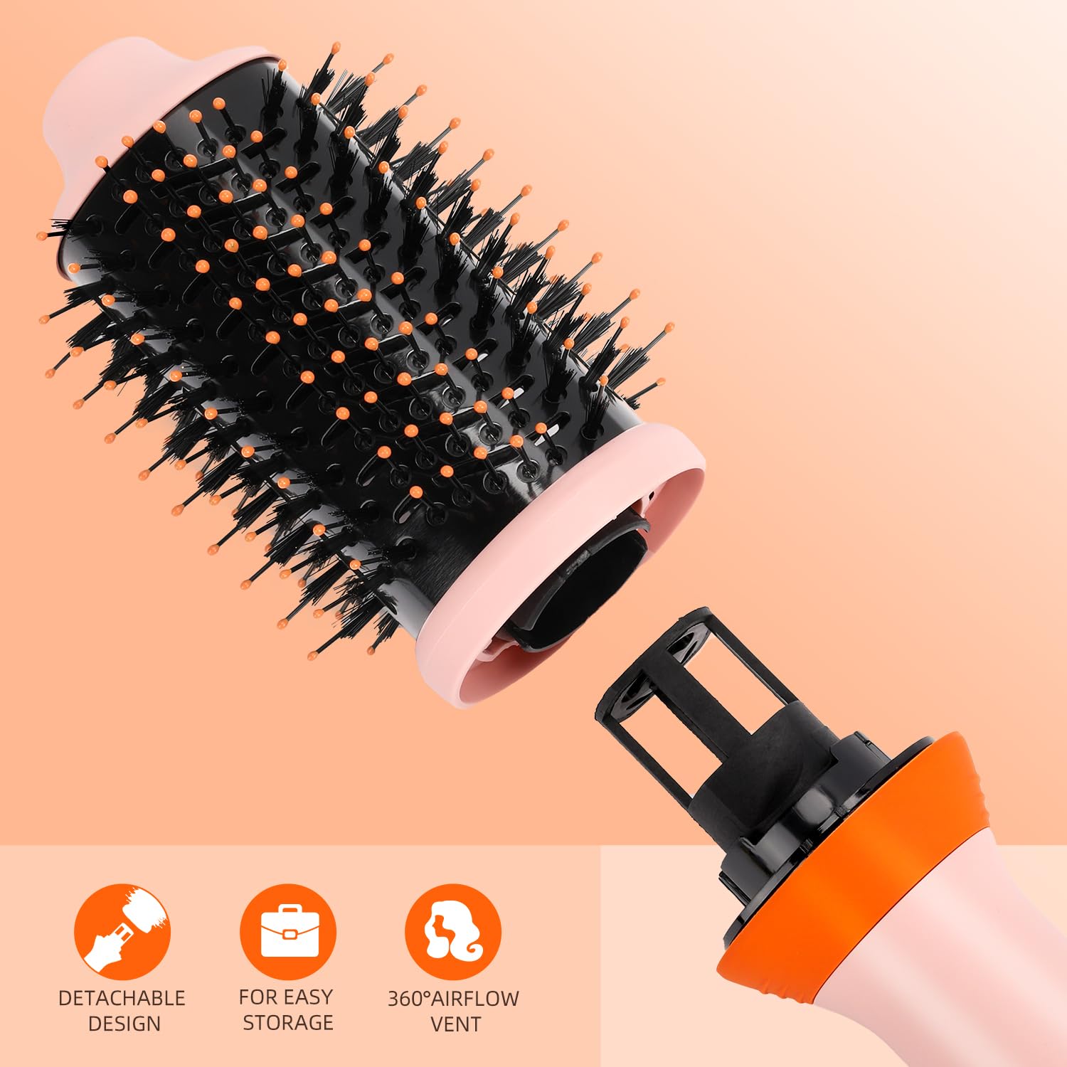 Foto 6 pulgar | Cepillo Secador Y Cepillo Para Peinar El Cabello 4 En 1, Iones Negativos - Venta Internacional.