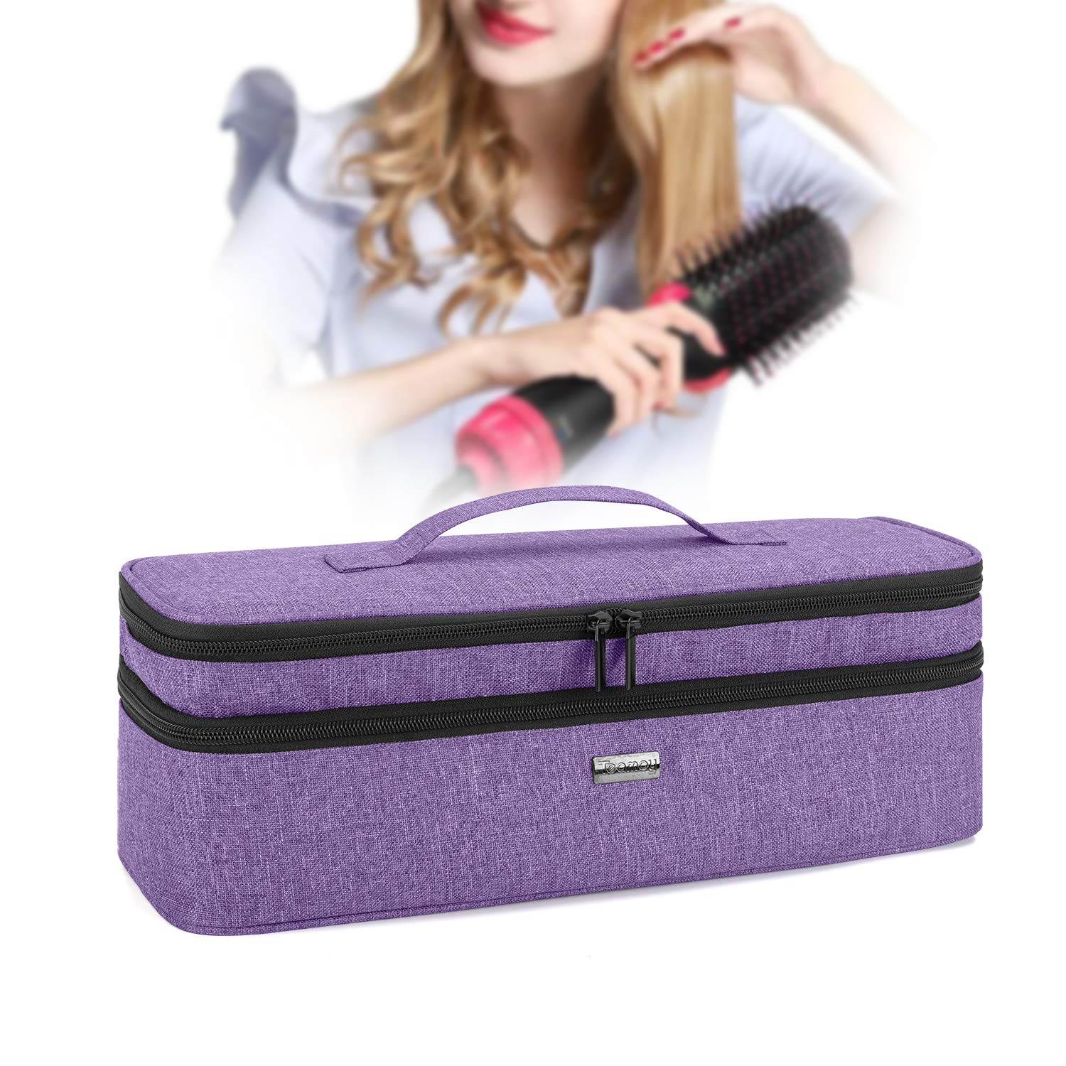 Foto 2 pulgar | Bolsa De Viaje Compatible Con Teamoy Revlon One-step, Color Morado - Venta Internacional.