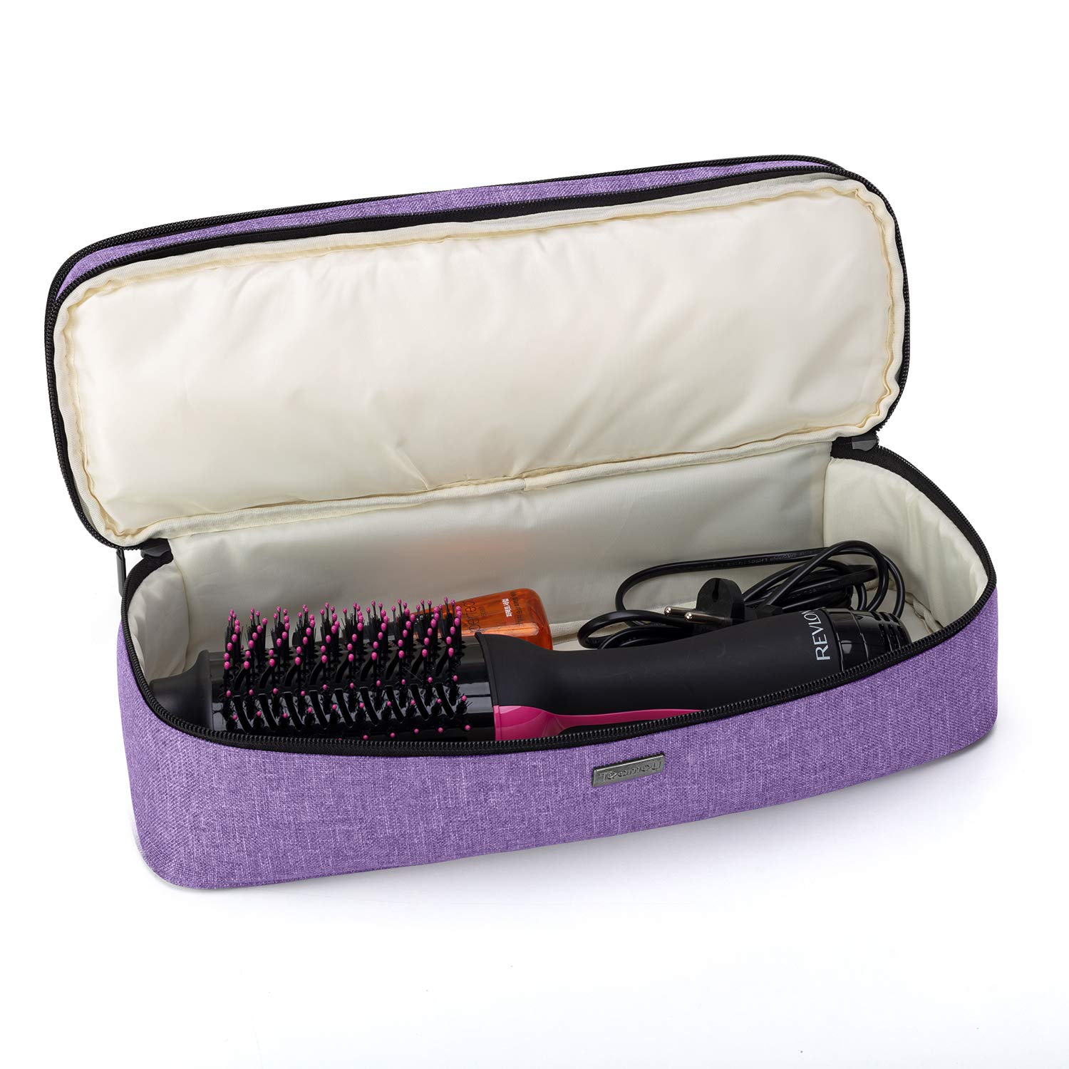 Foto 6 pulgar | Bolsa De Viaje Compatible Con Teamoy Revlon One-step, Color Morado - Venta Internacional.