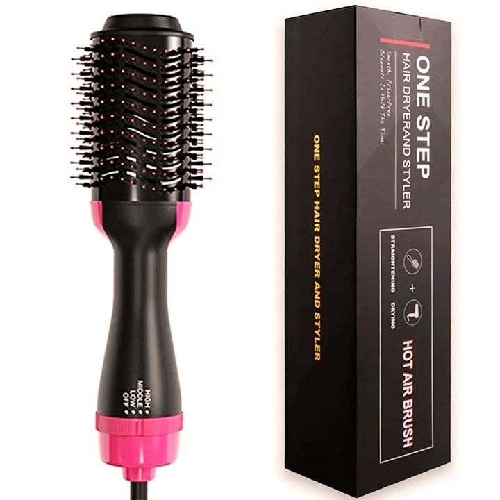 Cepillo Alisador De Cabello Ionic 4 En 1 Electric Pink - Venta Internacional.