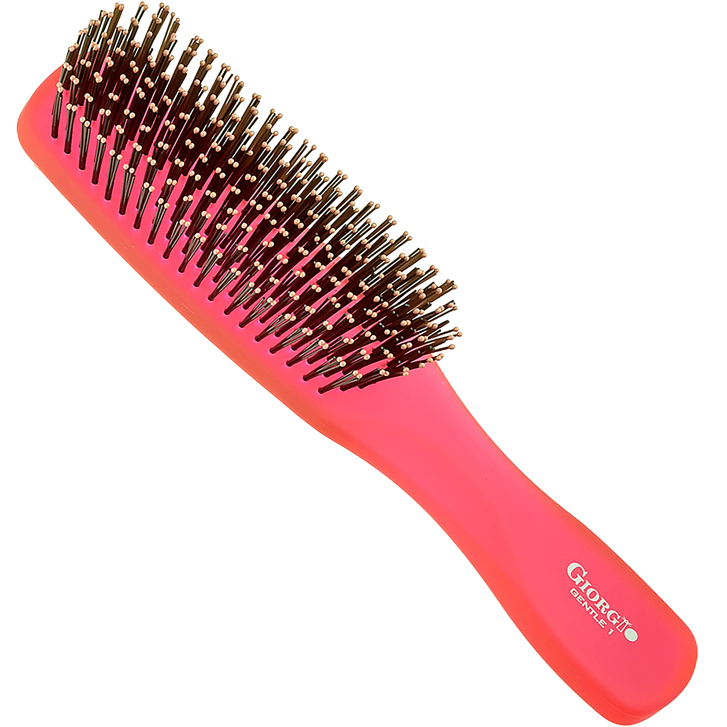 Cepillo De Pelo Giorgio Gion1r, Rojo Neón, 19,7 Cm, Para Hombres Y Mujeres - Venta Internacional.