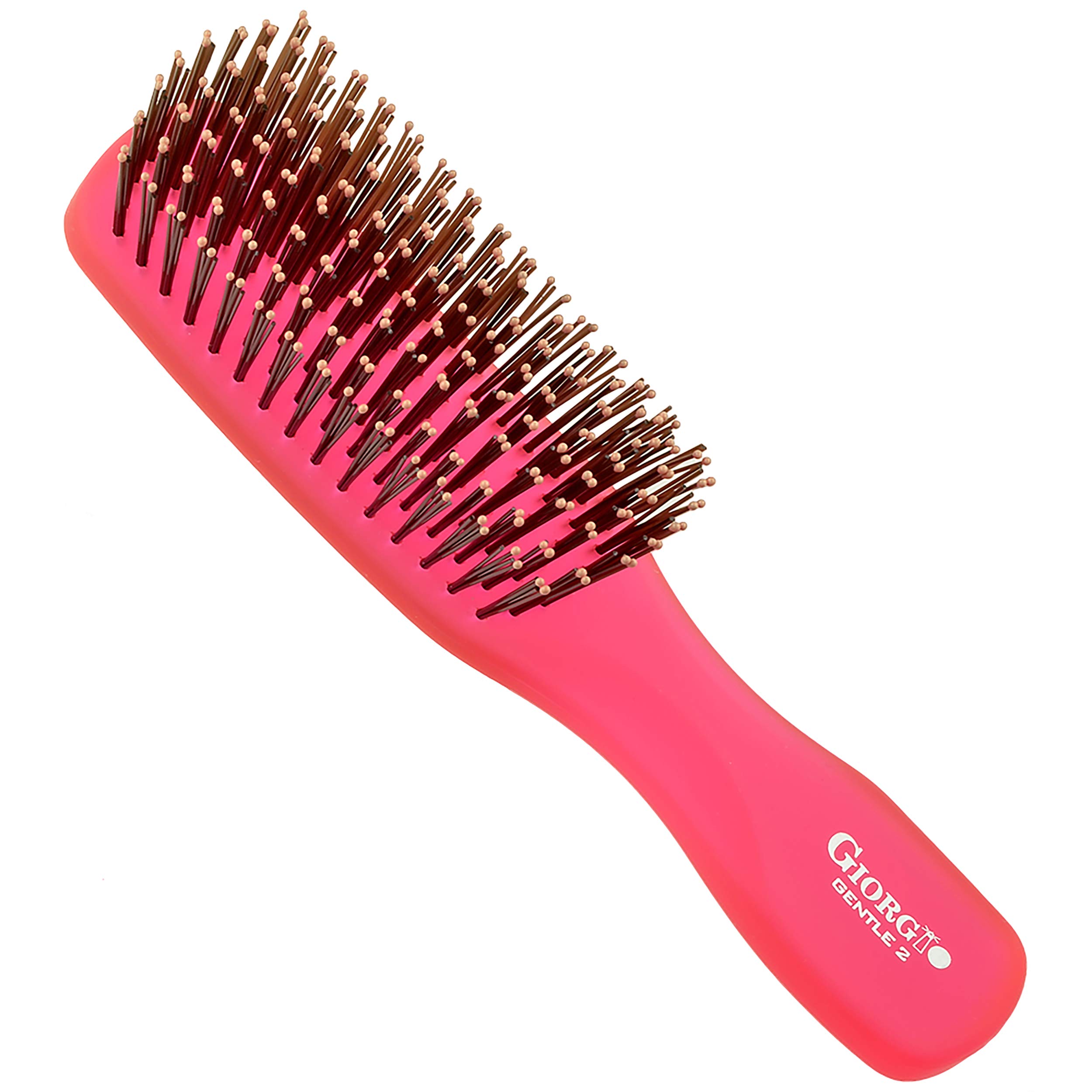 Cepillo De Pelo Giorgio Gion2r, Rojo Neón, 16 Cm, Gentle Touch Detang - Venta Internacional.