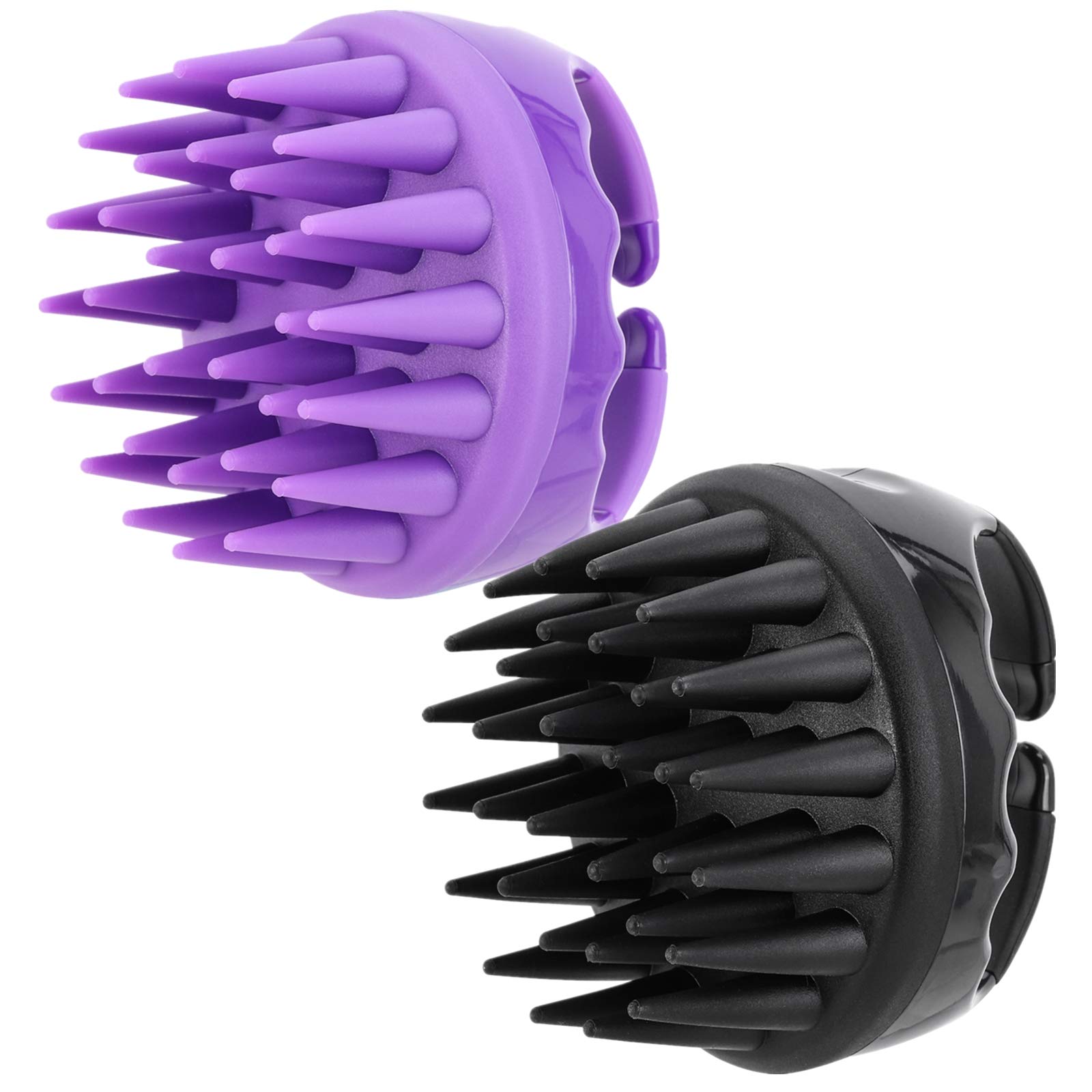 Foto 1 | Cepillo De Champú Btyms Scrubber De Silicona Negro Y Morado - Venta Internacional.