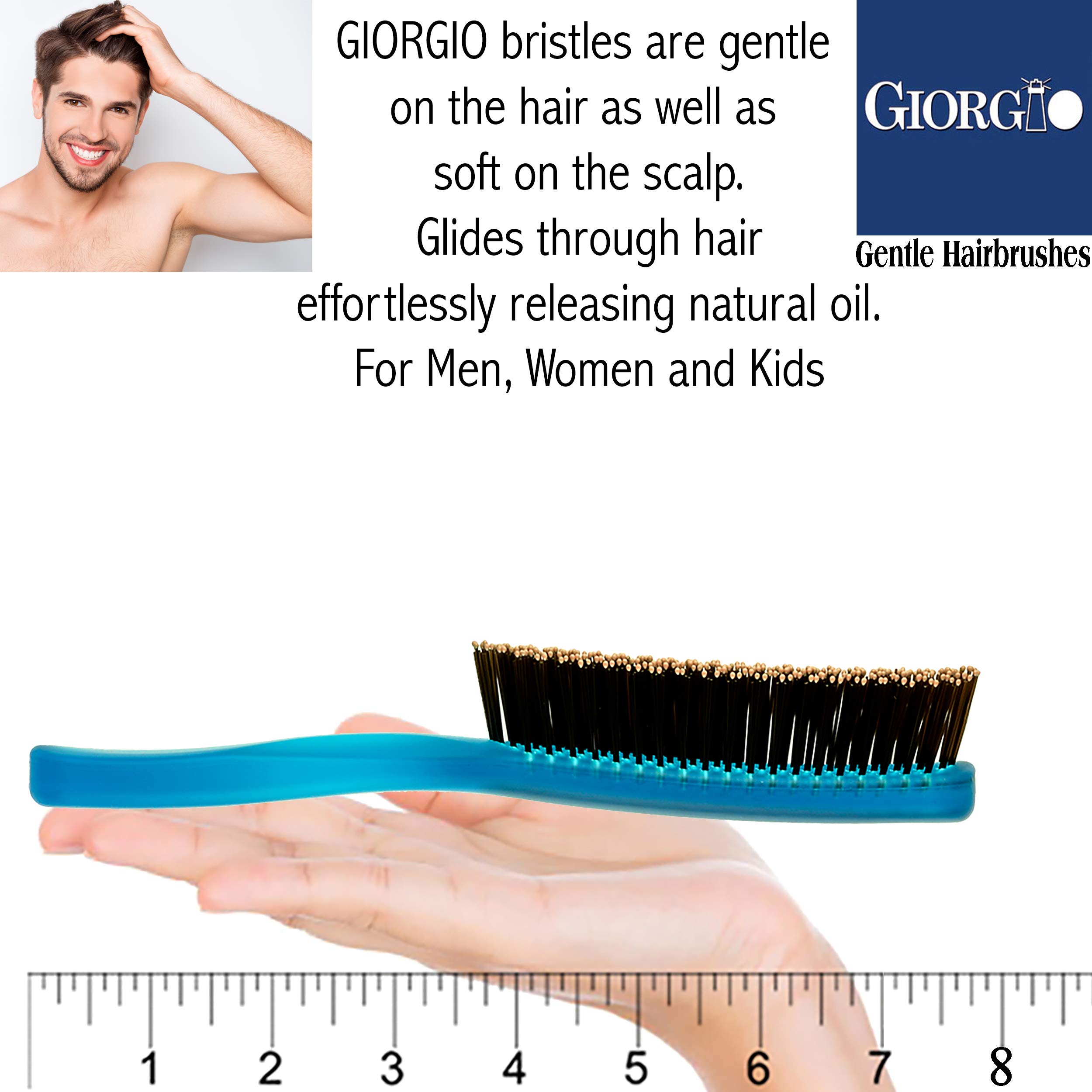 Foto 4 pulgar | Cepillo De Pelo Giorgio Gion1b Azul Neón De 19,7 Cm Para Hombres Y Mujeres - Venta Internacional.