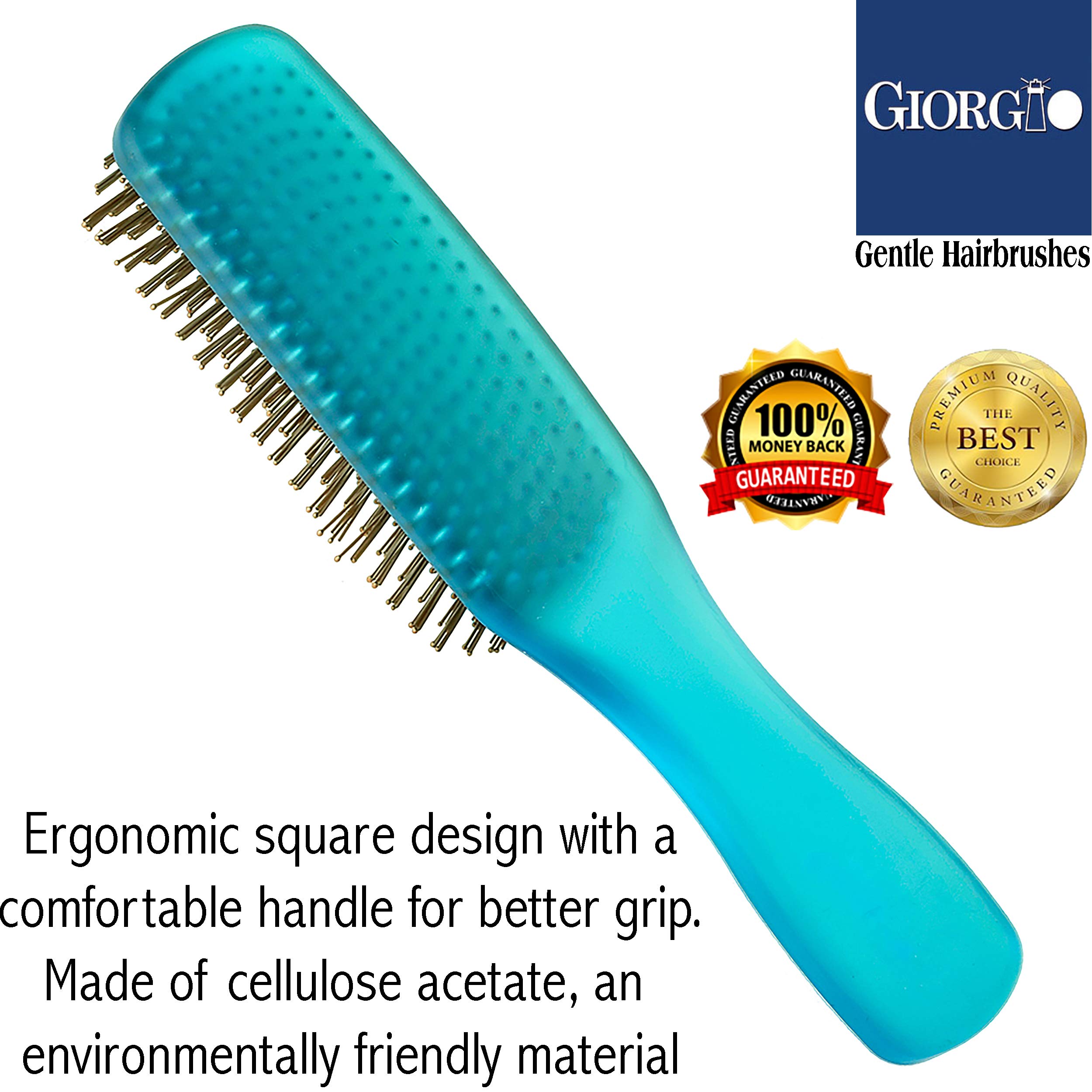 Foto 5 pulgar | Cepillo De Pelo Giorgio Gion1b Azul Neón De 19,7 Cm Para Hombres Y Mujeres - Venta Internacional.