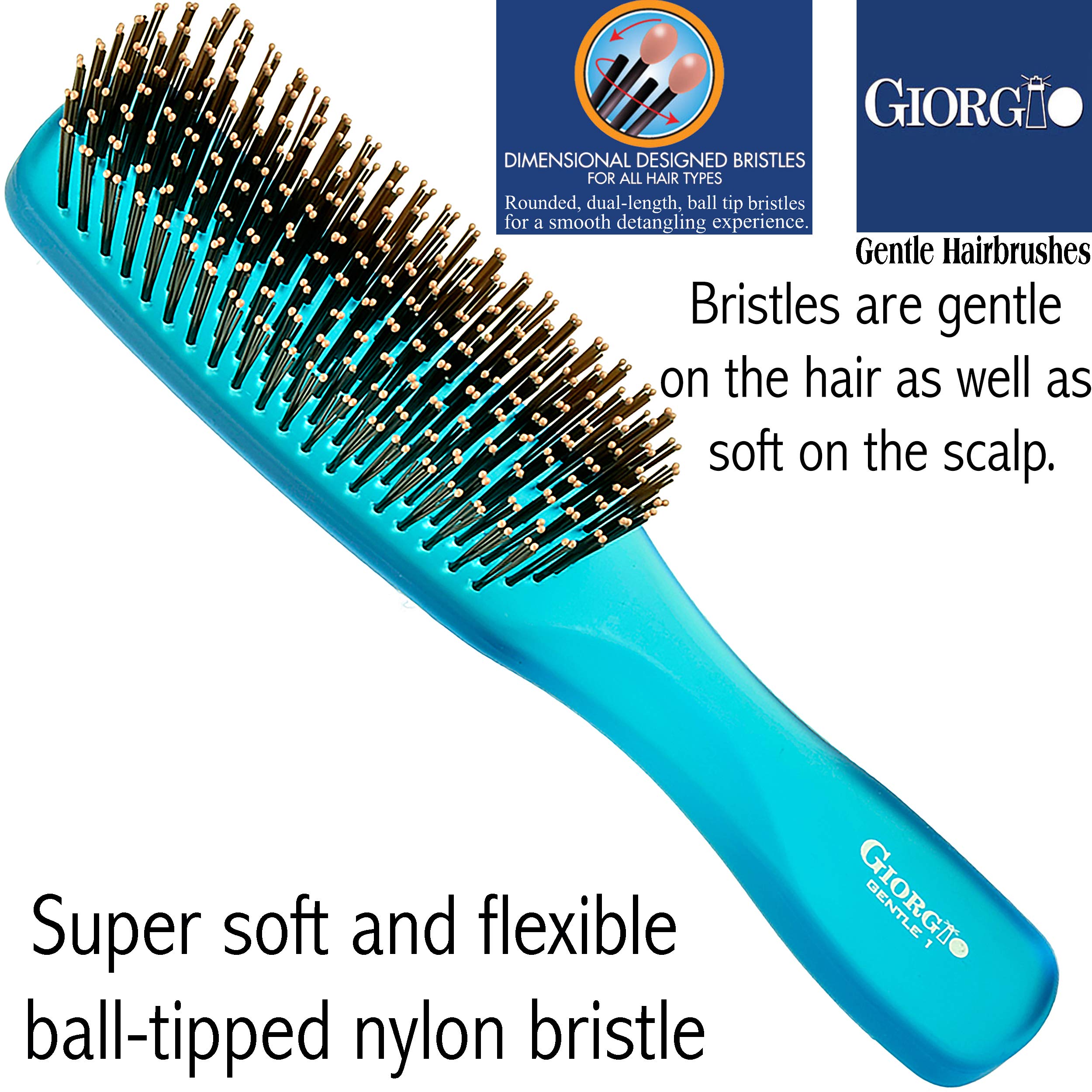 Foto 6 pulgar | Cepillo De Pelo Giorgio Gion1b Azul Neón De 19,7 Cm Para Hombres Y Mujeres - Venta Internacional.