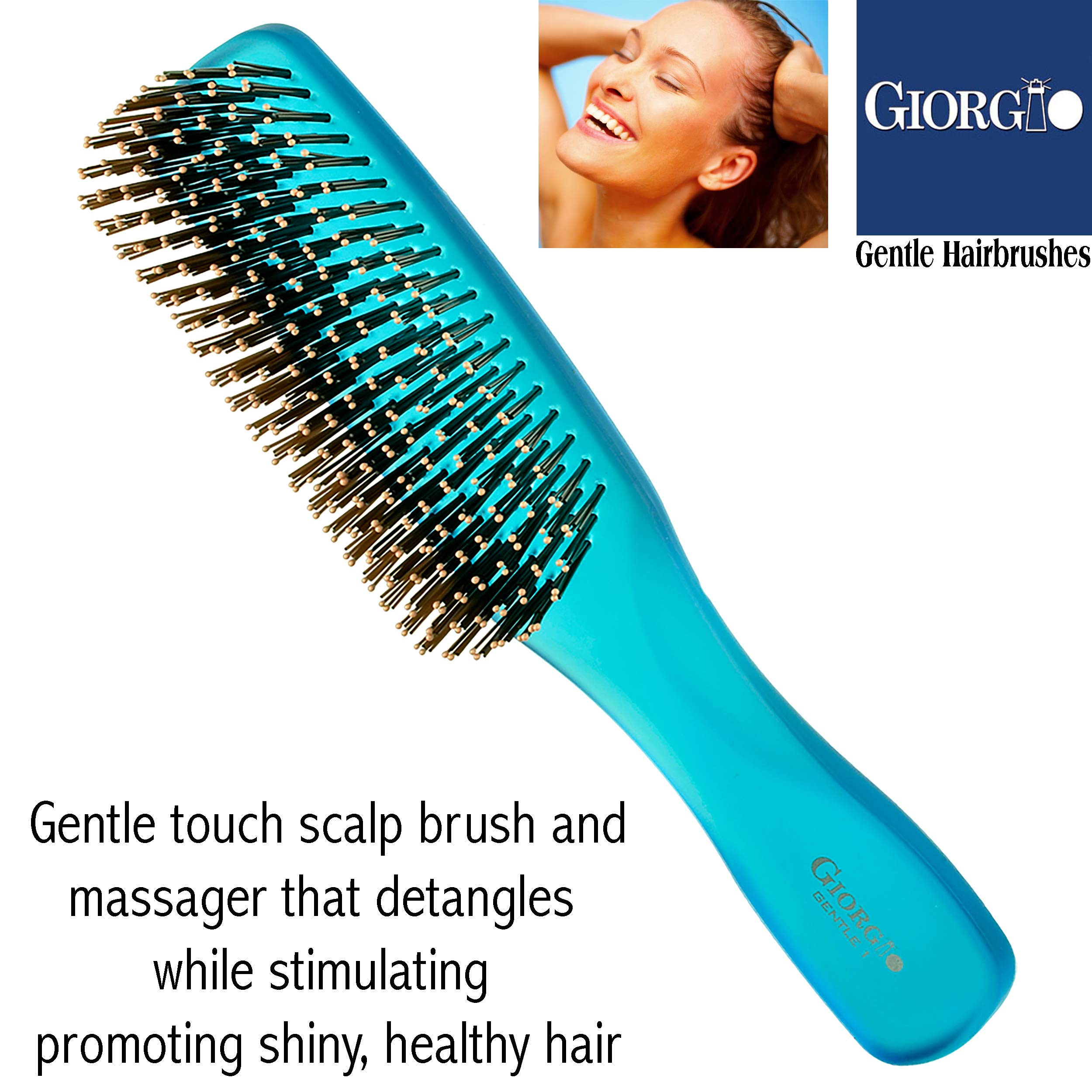 Foto 6 | Cepillo De Pelo Giorgio Gion1b Azul Neón De 19,7 Cm Para Hombres Y Mujeres - Venta Internacional.