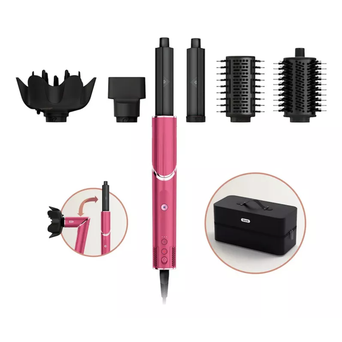 Multiestilizador Shark Hd442bp Para Todo Tipo De Cabello 6 En 1 Rosa