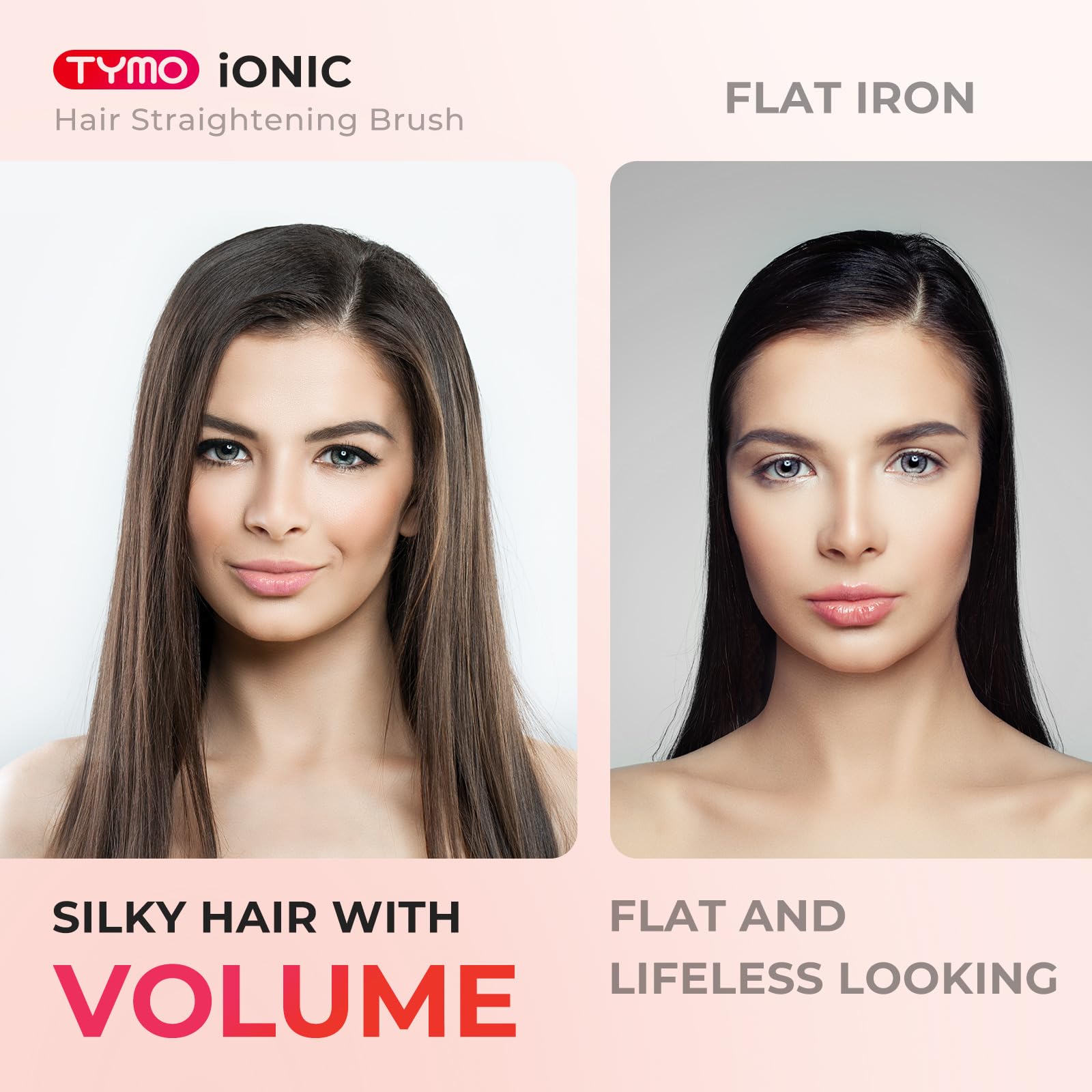 Foto 6 pulgar | Cepillo Alisador de Pelo Tymo Ionic Rosa - Venta Internacional