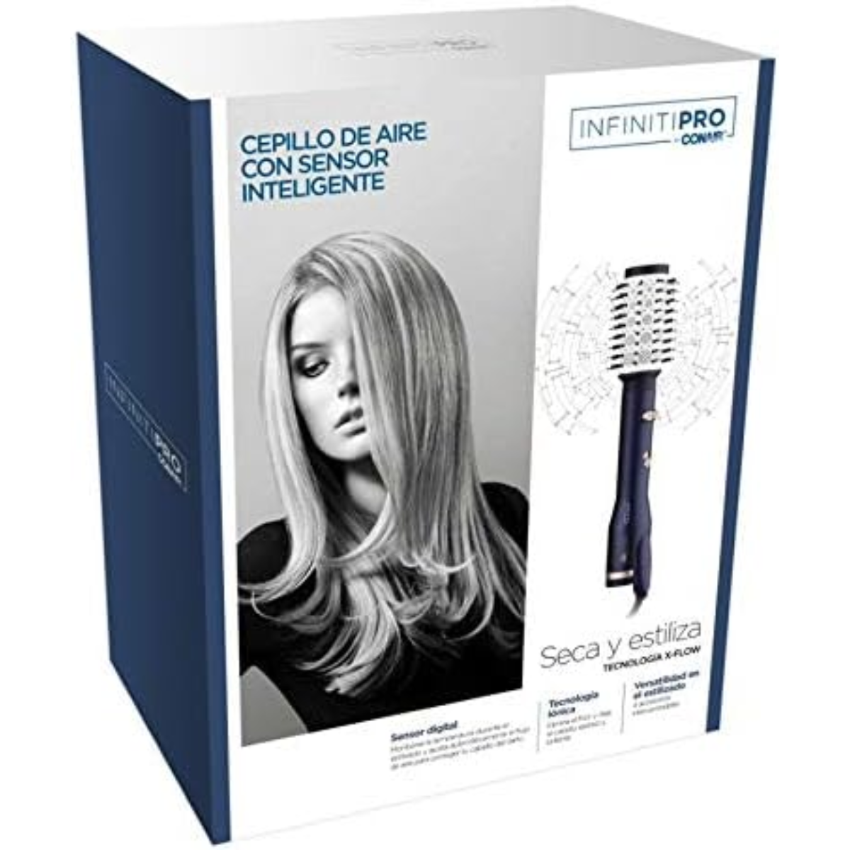 Foto 6 | Cepillo Conair Bc300es Infiniti Pro Con Sensor Digital, Cable Giratorio Azul Marino Con Blanco