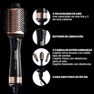 Foto 5 | Cepillo Timco Aj819 Con 3 Cabezales Intercambiables Negro