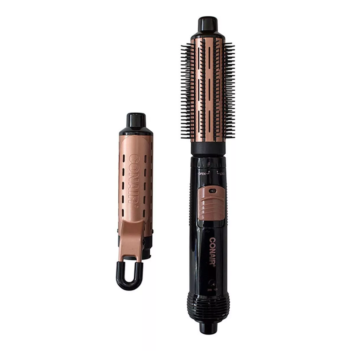 Cepillo Conair CD160RGES 2 en 1 Redondo Cerámica Negra con Rosa Gold