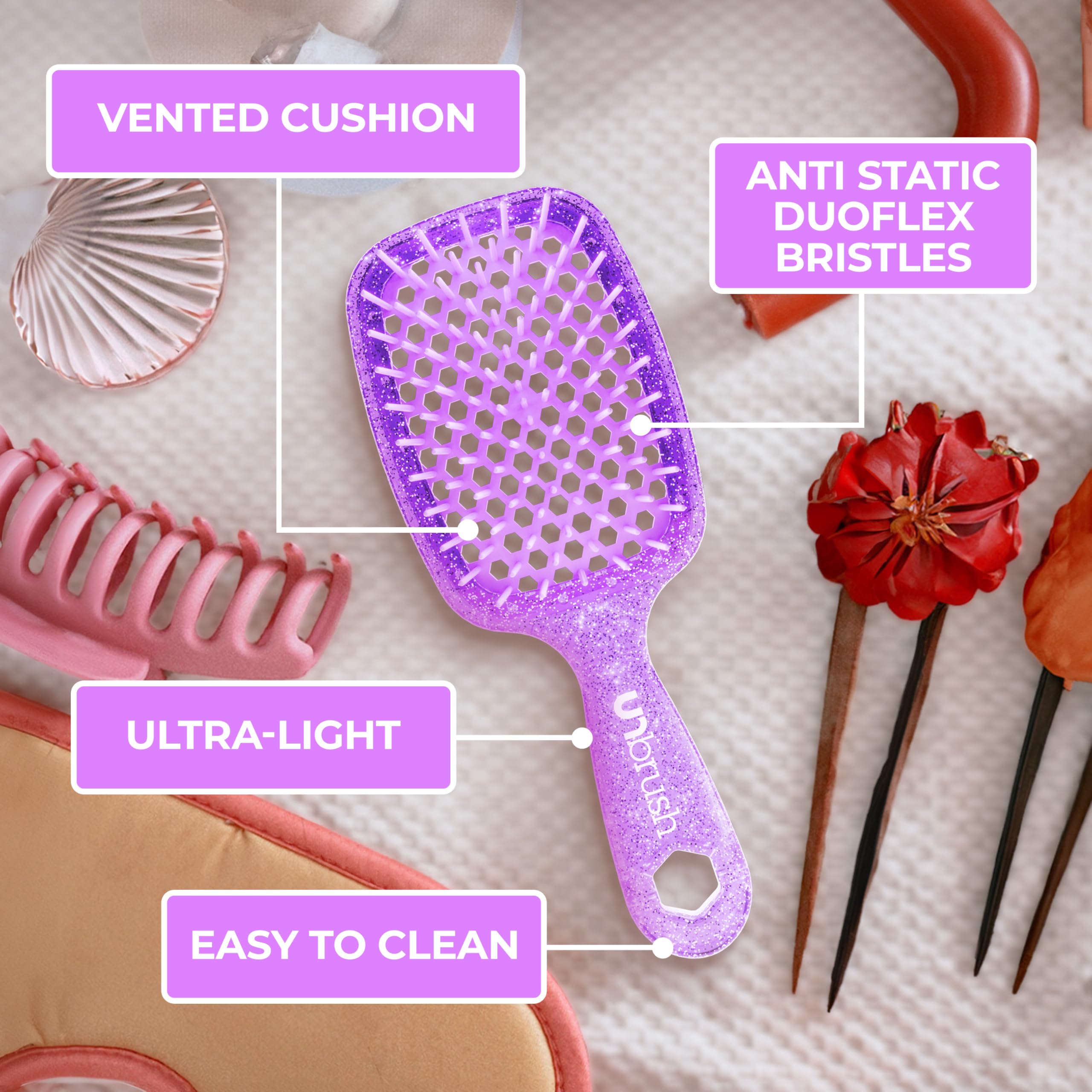 Foto 6 pulgar | Cepillo Desenredante Fhi Heat Unbrush Para Todo El Cabello Húmedo O Seco - Venta Internacional.