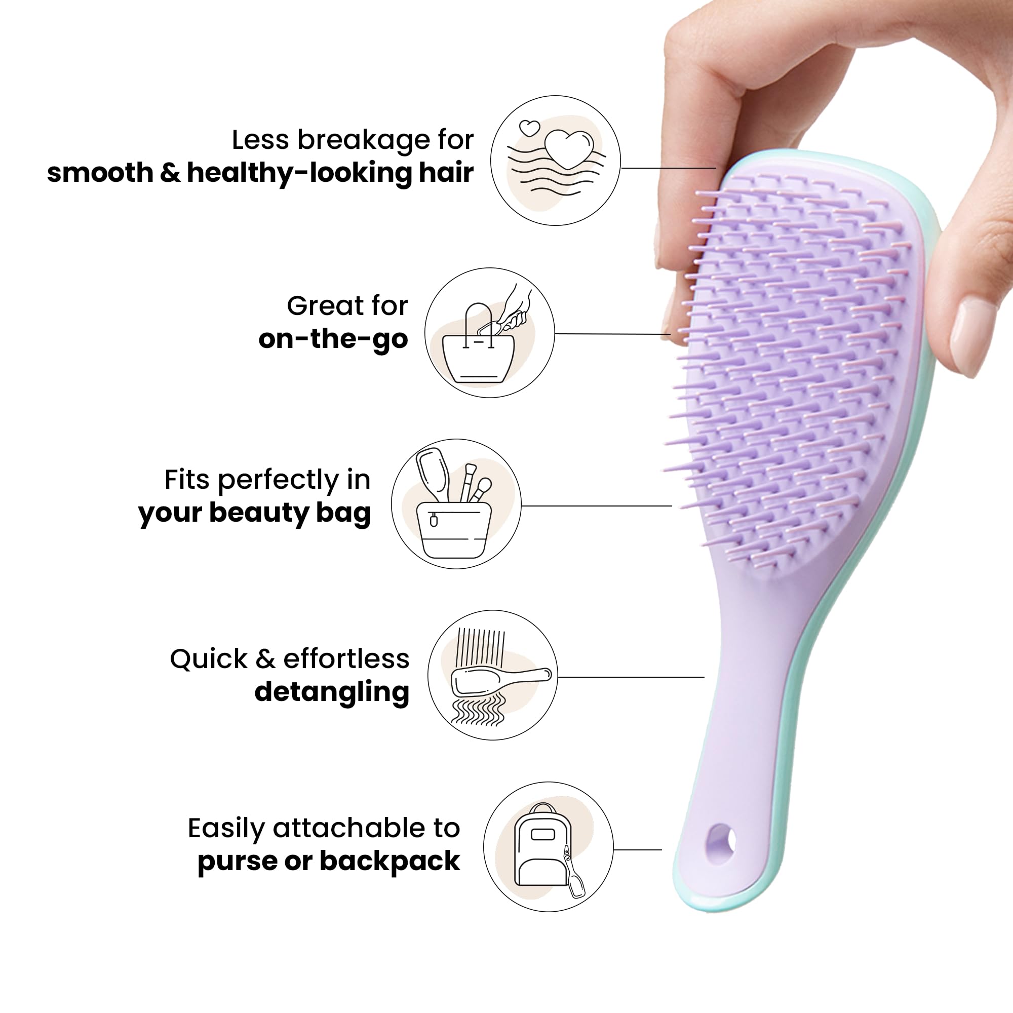 Foto 5 pulgar | Cepillo Para El Cabello Tangle Teezer Ultimate Detangler Wisteria Leaf - Venta Internacional.