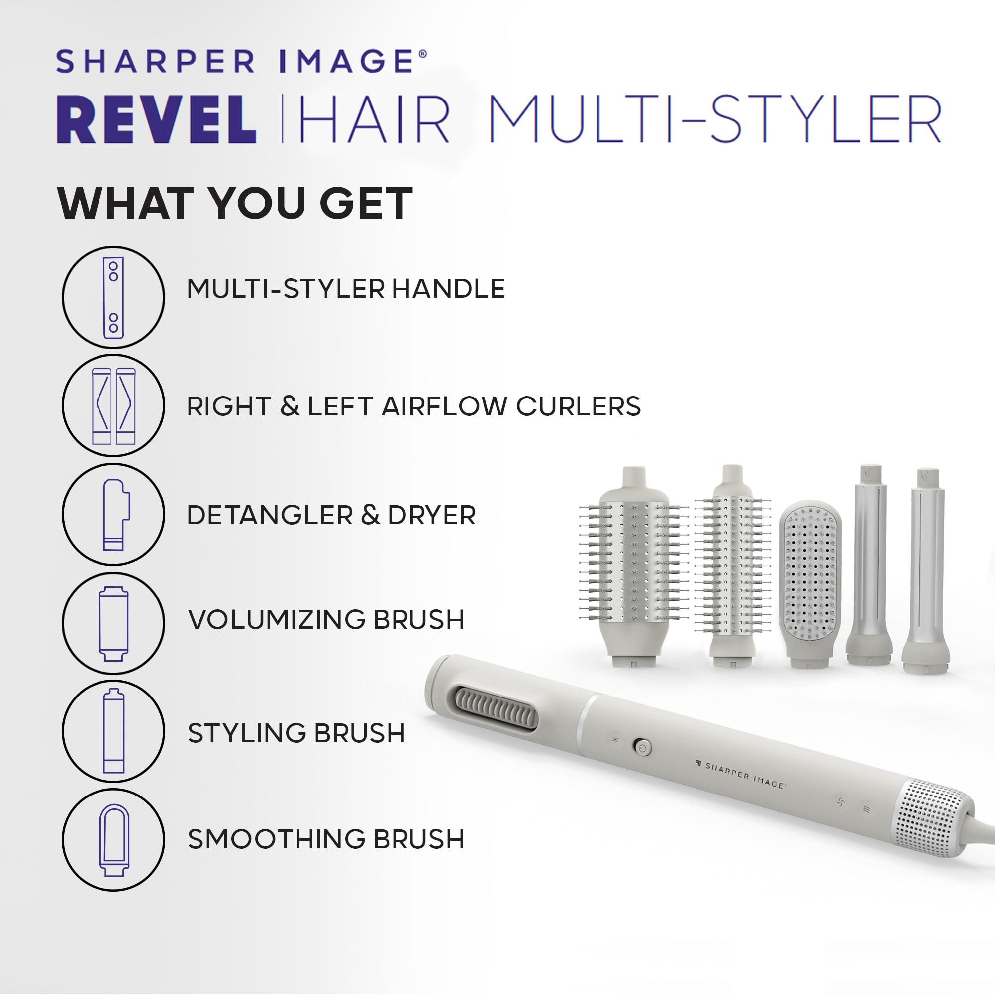 Foto 4 pulgar | Hair Multistyler Sharper Image Revel Airflow Styler 6 En 1 - Venta Internacional.