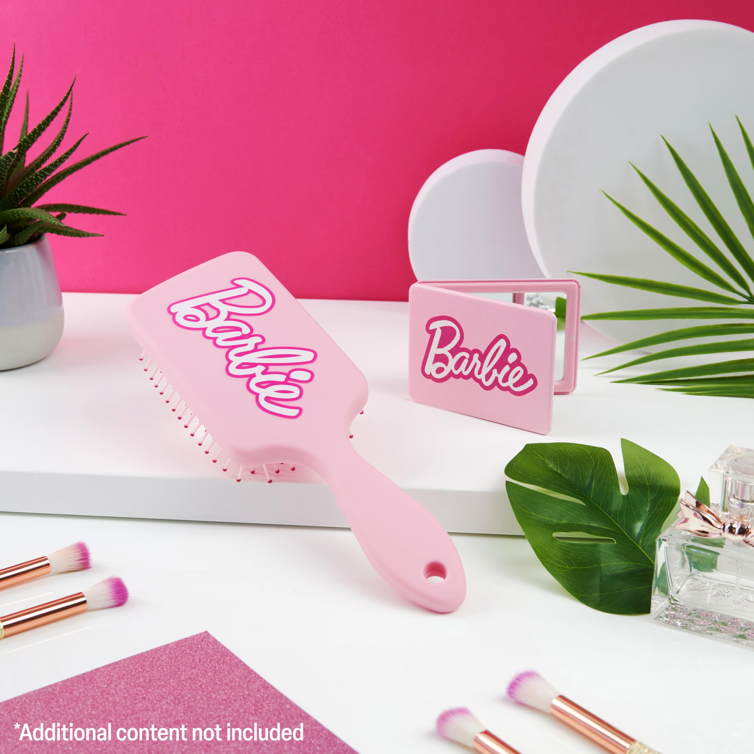 Foto 3 pulgar | Juego De Cepillos Barbie Para Desenredar El Cabello Con Cepillo De Paleta Y Espejo - Venta Internacional.