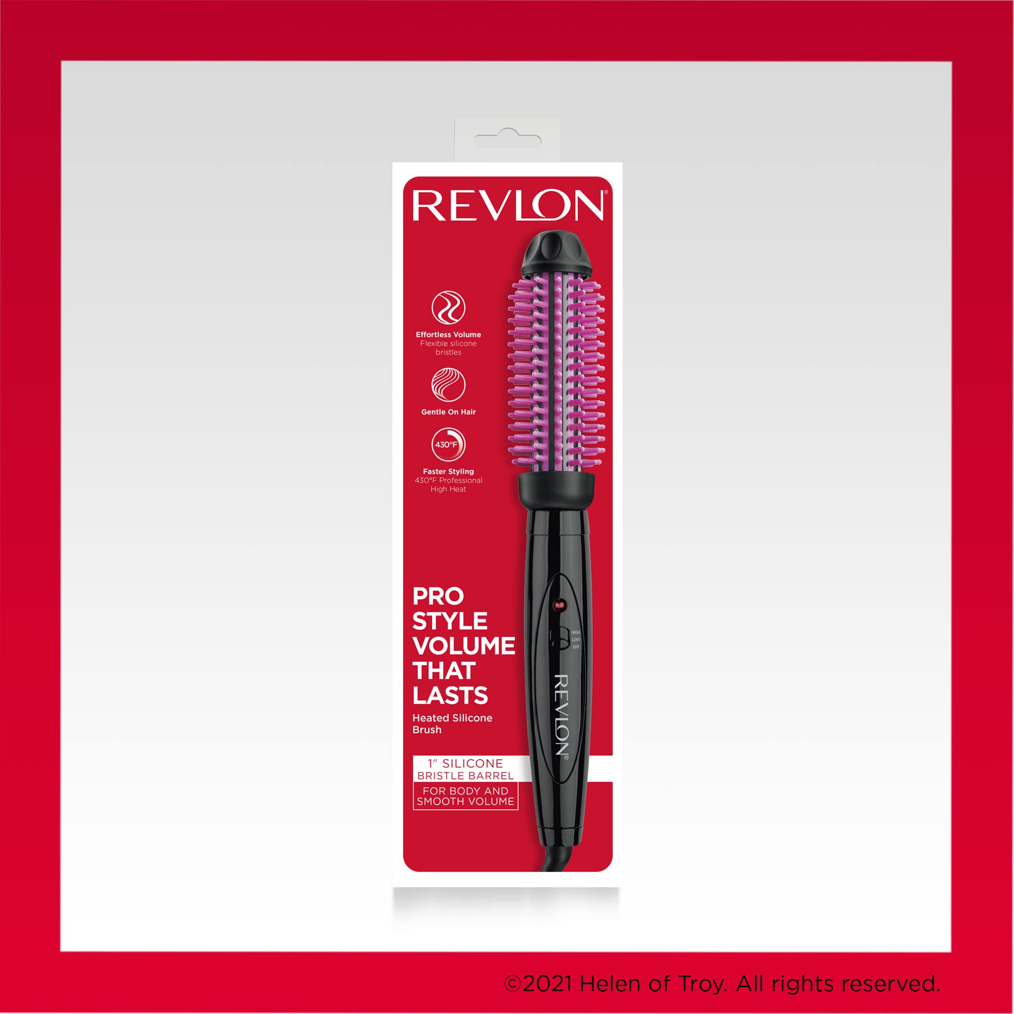 Foto 7 pulgar | Cepillo Para Peinar Revlon Con Cerdas De Silicona Calentadas, 2,54 Cm, Color Negro - Venta Internacional.