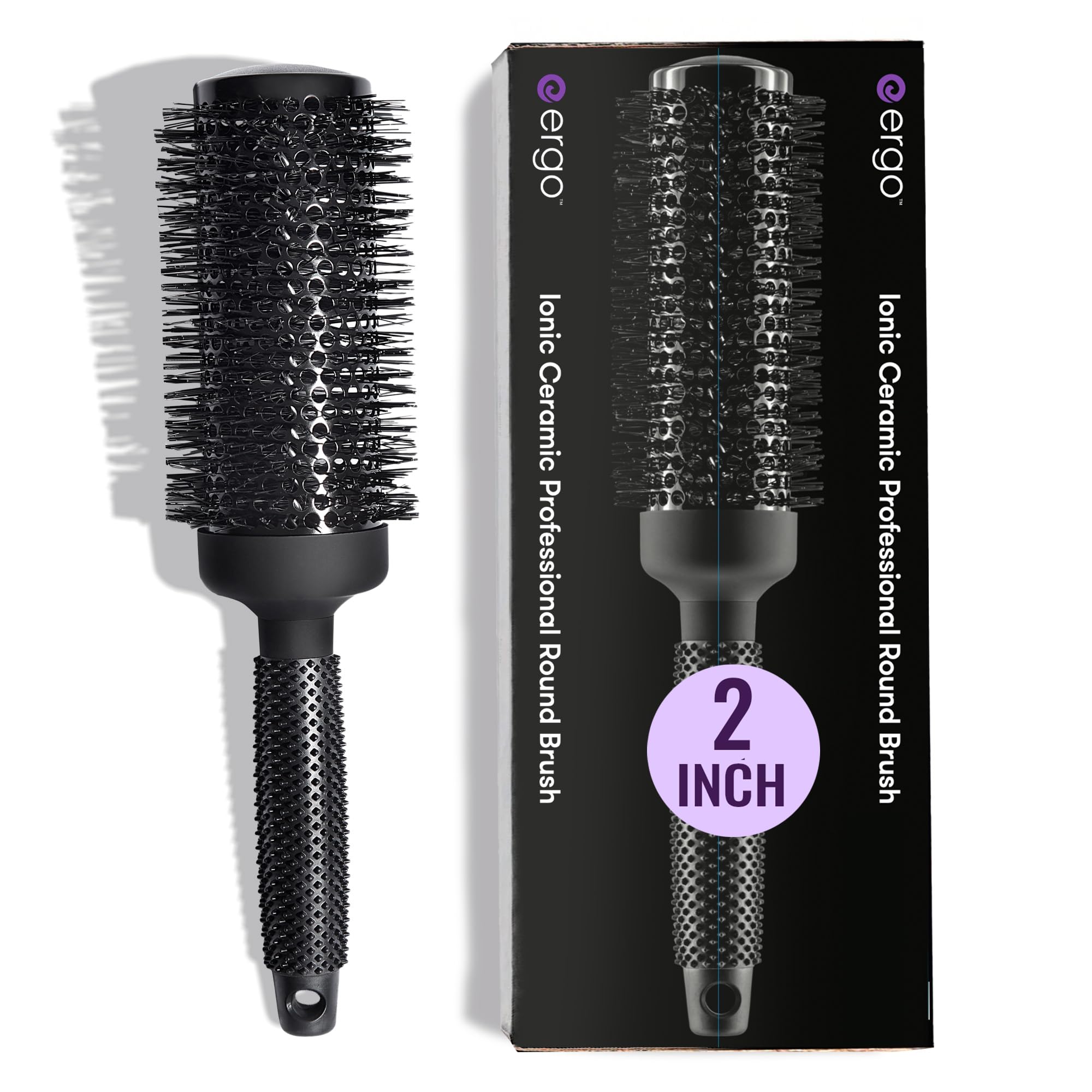 Foto 1 | Cepillo Redondo Ergo Ceramic Ionic Para Blow Out De 2 Pulgadas - Venta Internacional.