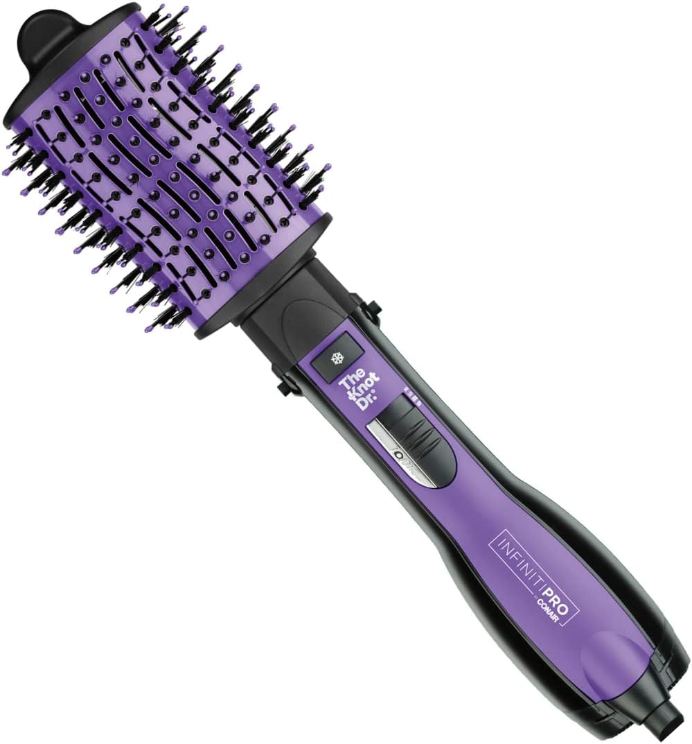 Foto 4 pulgar | Cepillo Conair Bc123es Ovalado All In One Negro Con Morado