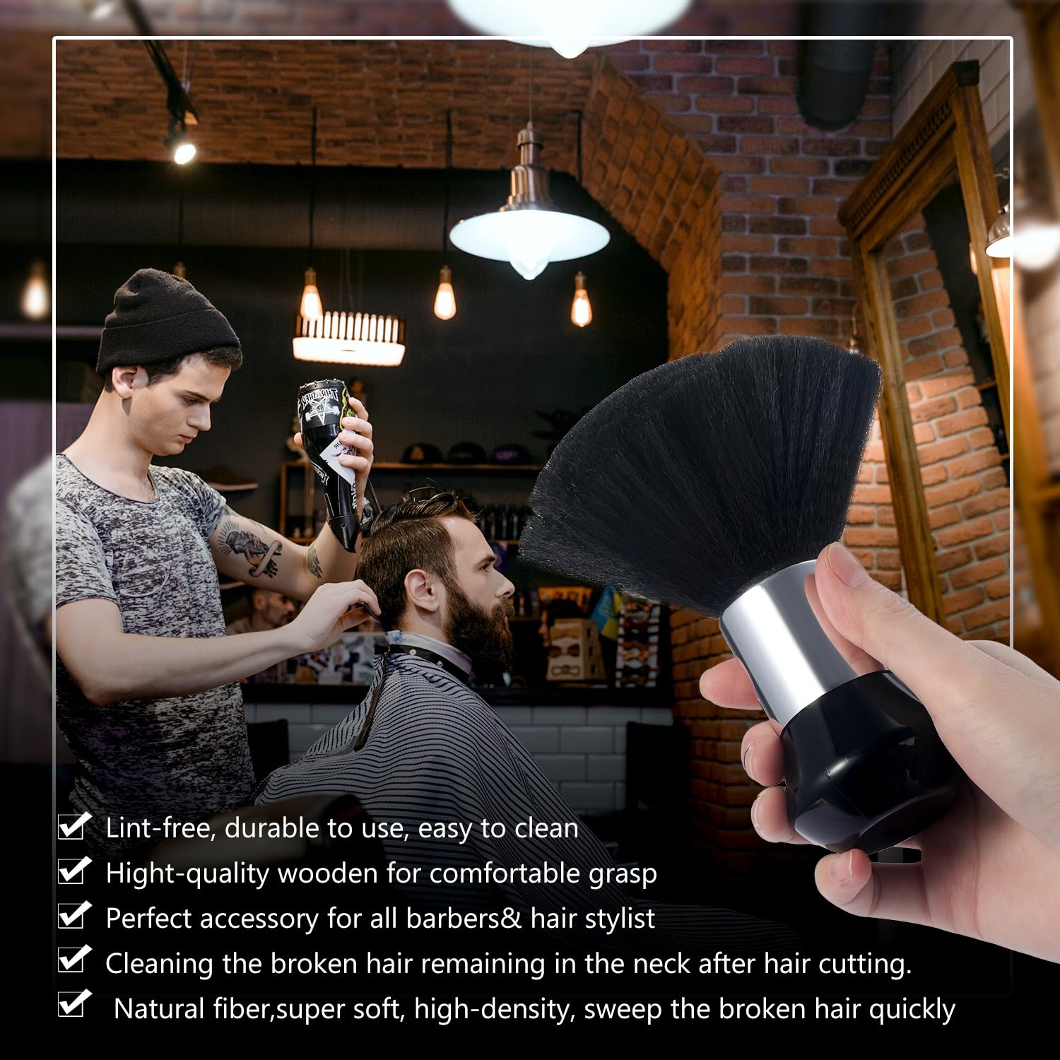 Foto 6 pulgar | Set De 3 Piezas Para Peinar Barber Neck Duster Brush Patelai - Venta Internacional.