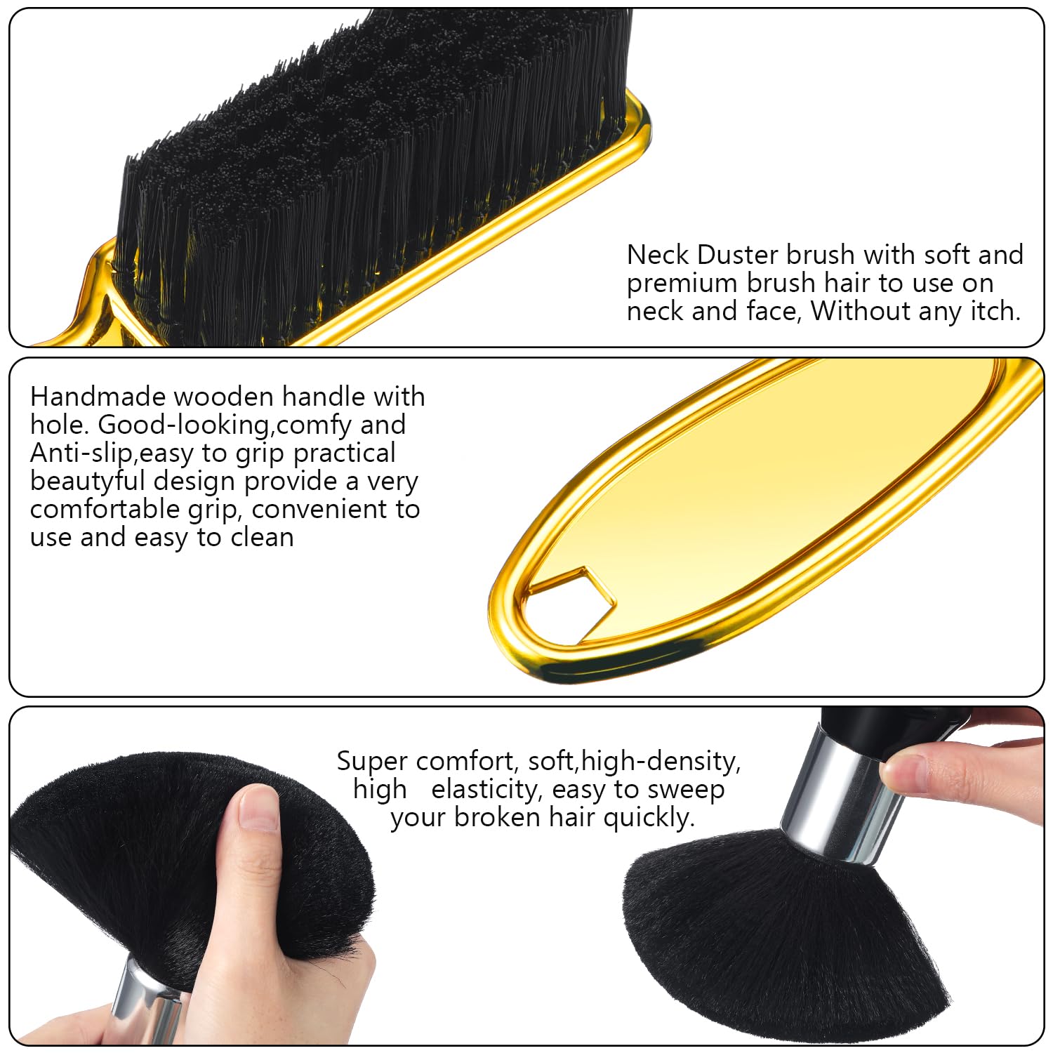 Foto 7 pulgar | Set De 3 Piezas Para Peinar Barber Neck Duster Brush Patelai - Venta Internacional.