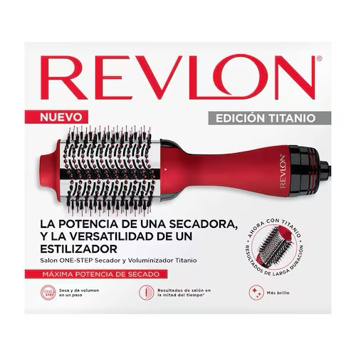 Foto 4 pulgar | Cepillo Electrico Revlon One Step Titanio Rojo