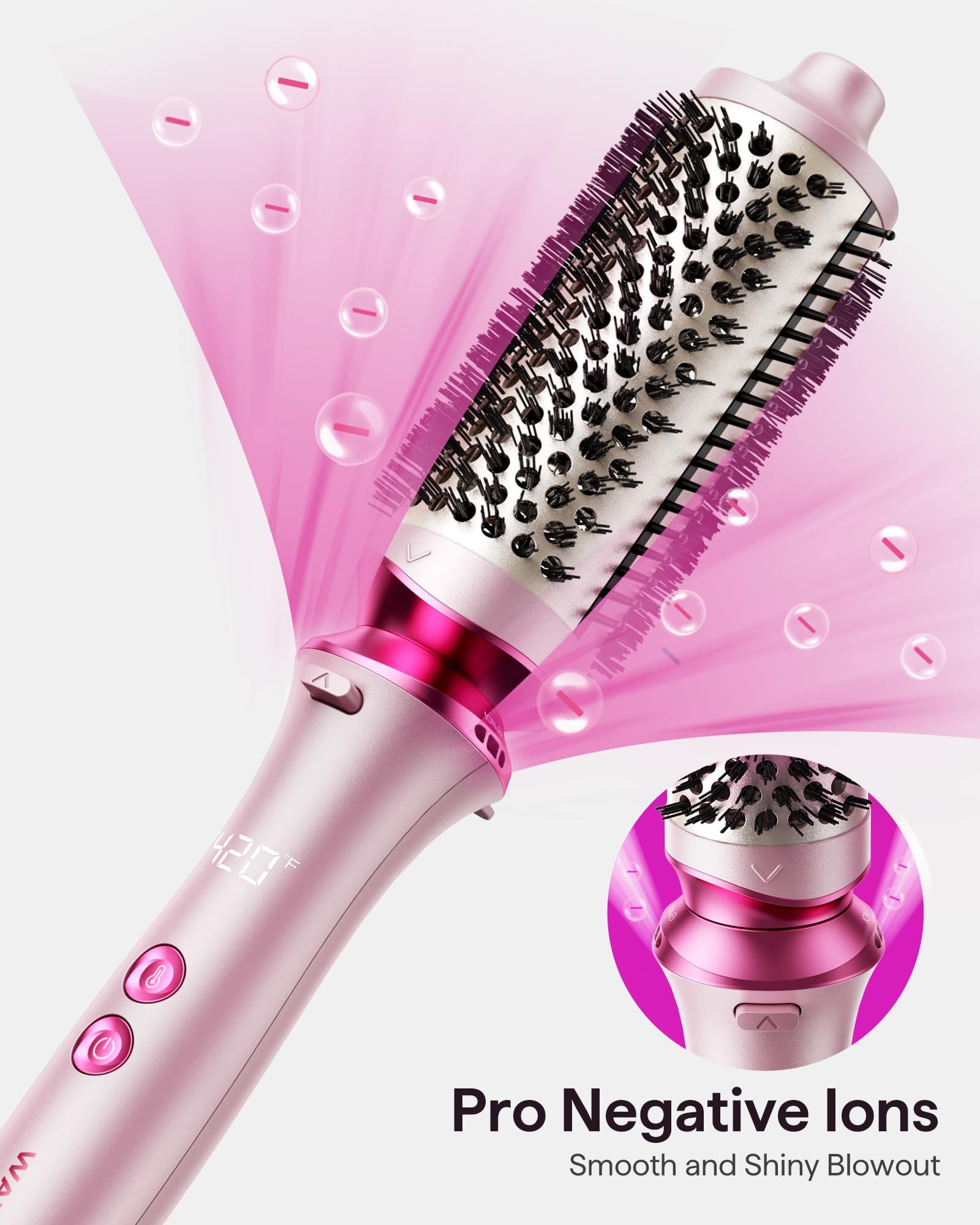 Foto 4 | Cepillo Térmico Wavytalk Pro De Iones Negativos De 4,5 Cm Con Revestimiento Cerámico - Venta Internacional.