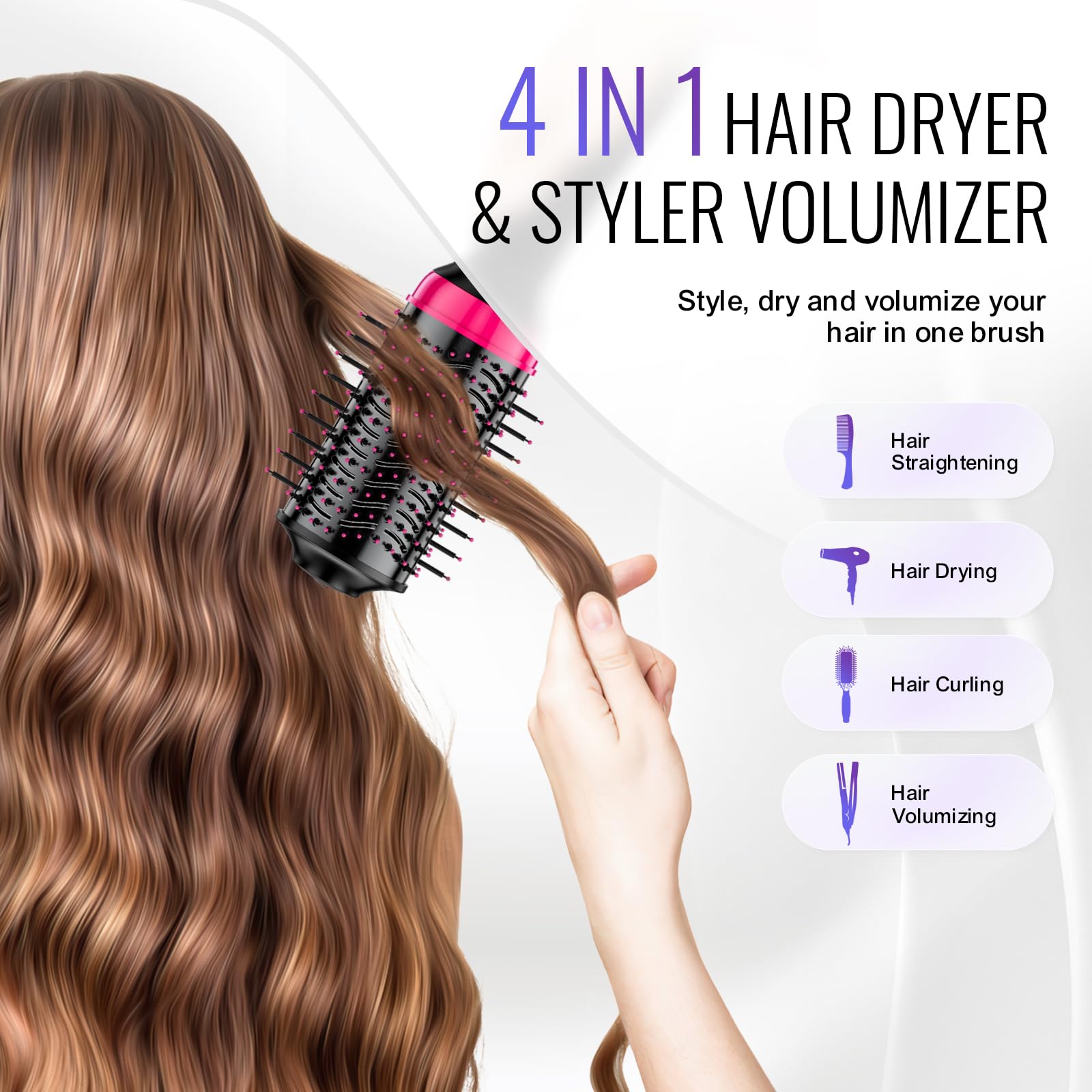 Foto 6 pulgar | Secador De Pelo Vevor, Secador De Pelo Y Moldeador Voluminizador 4 En 1 - Venta Internacional.