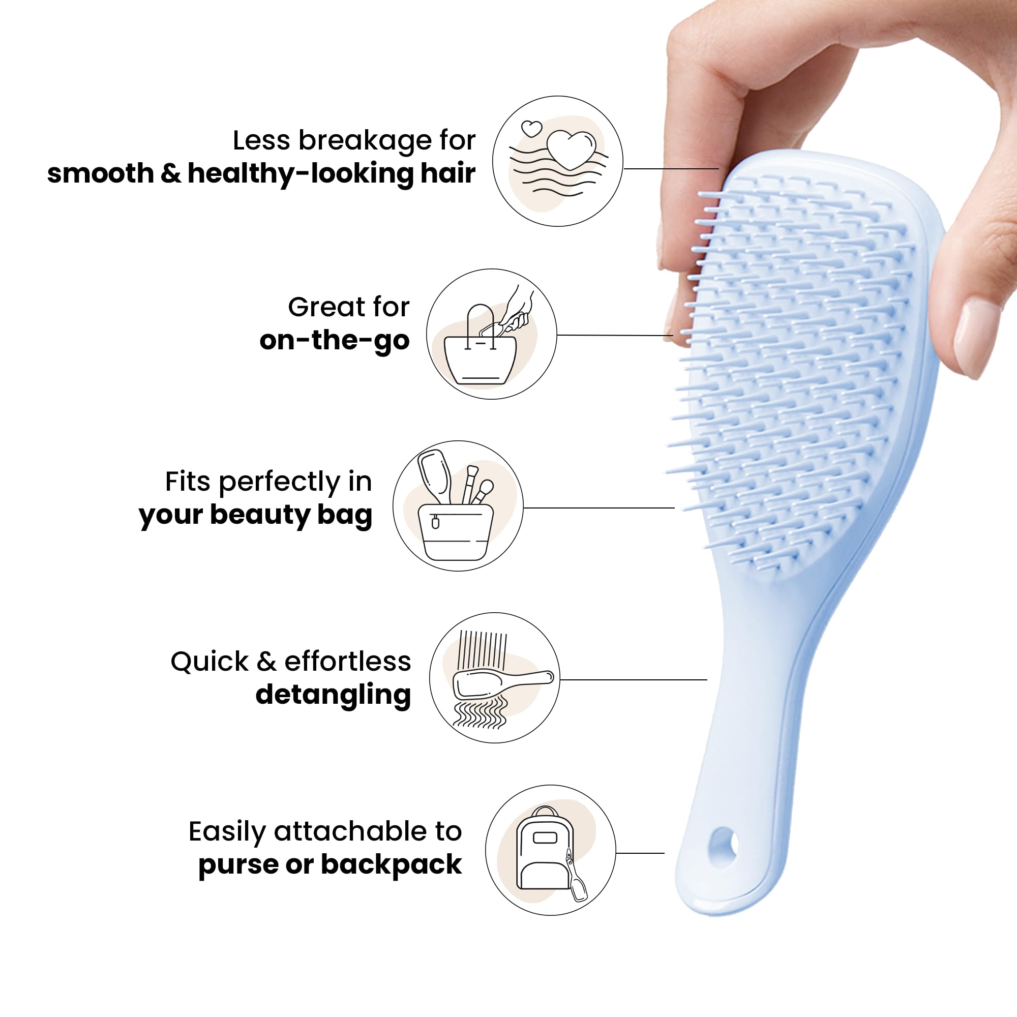 Foto 5 pulgar | Cepillo Para El Cabello Tangle Teezer Ultimate Detangler Travel Digital Lavender - Venta Internacional.