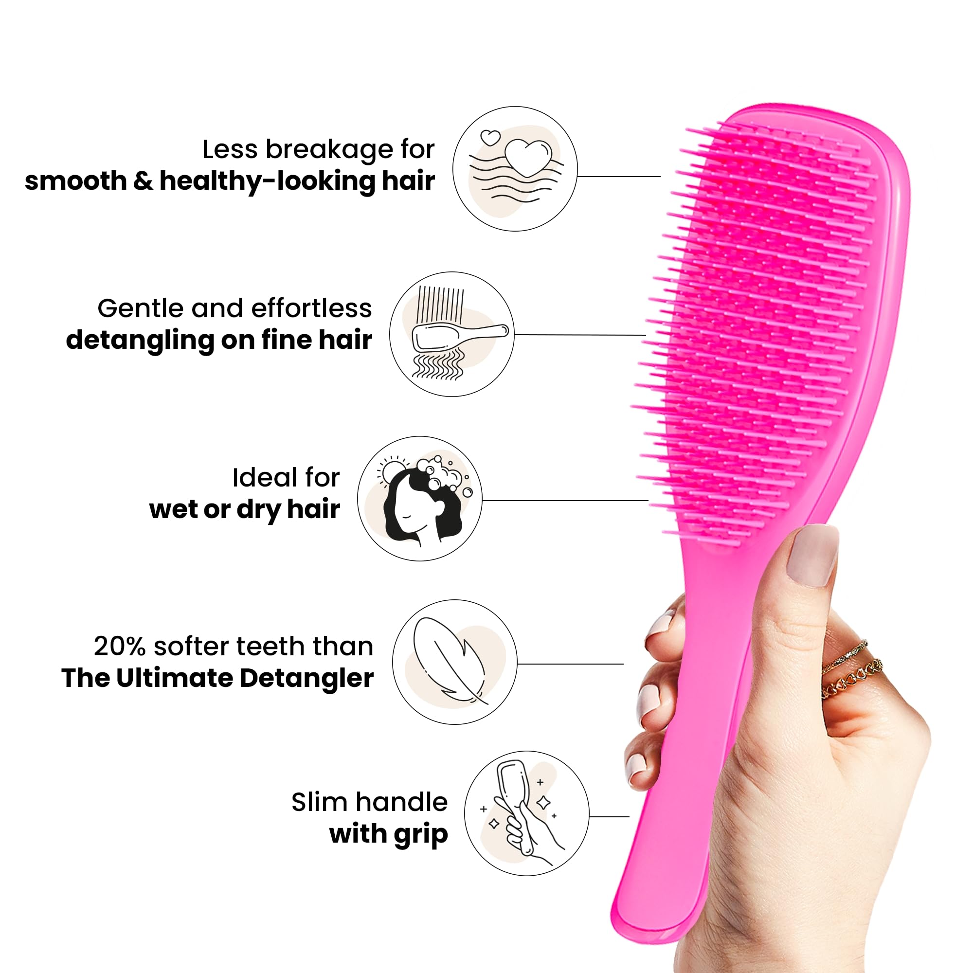 Foto 5 pulgar | Cepillo De Pelo Tangle Teezer Ultimate Detangler Red Runway Pink - Venta Internacional.