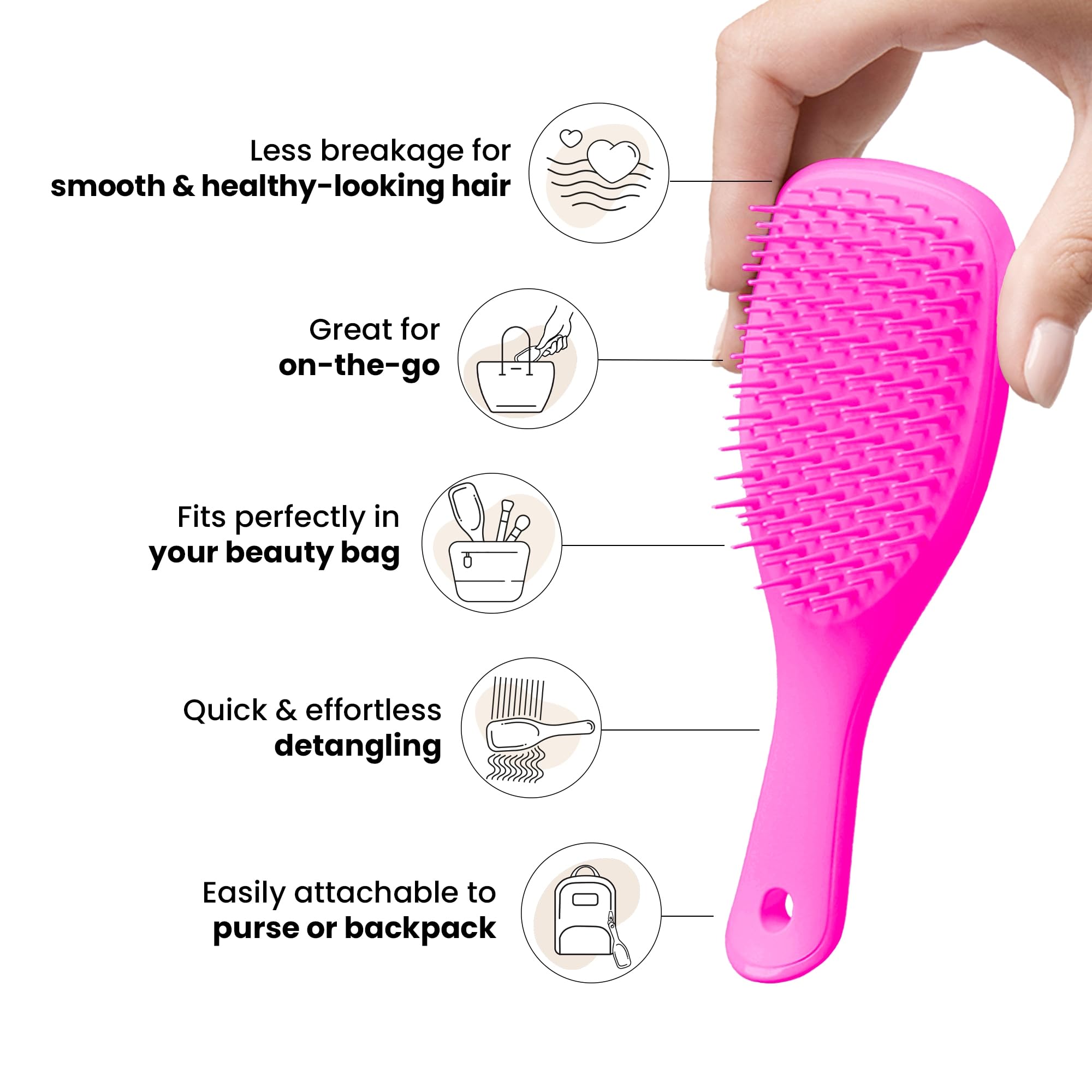 Foto 5 pulgar | Cepillo Para El Cabello Tangle Teezer Ultimate Detangler Runway Pink - Venta Internacional.