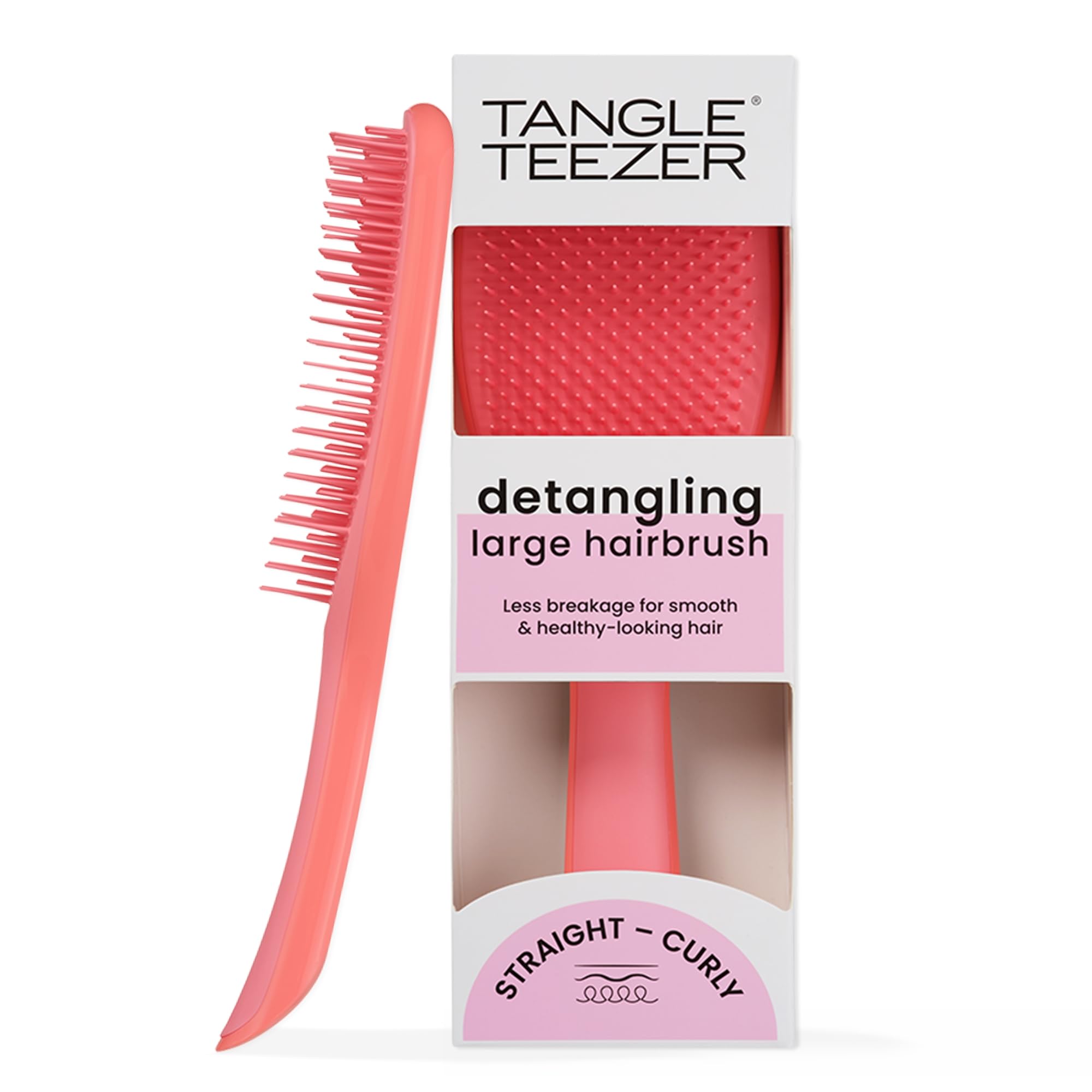 Foto 2 pulgar | Cepillo Para El Cabello Tangle Teezer Large Ultimate Detangler Coral Pink - Venta Internacional.